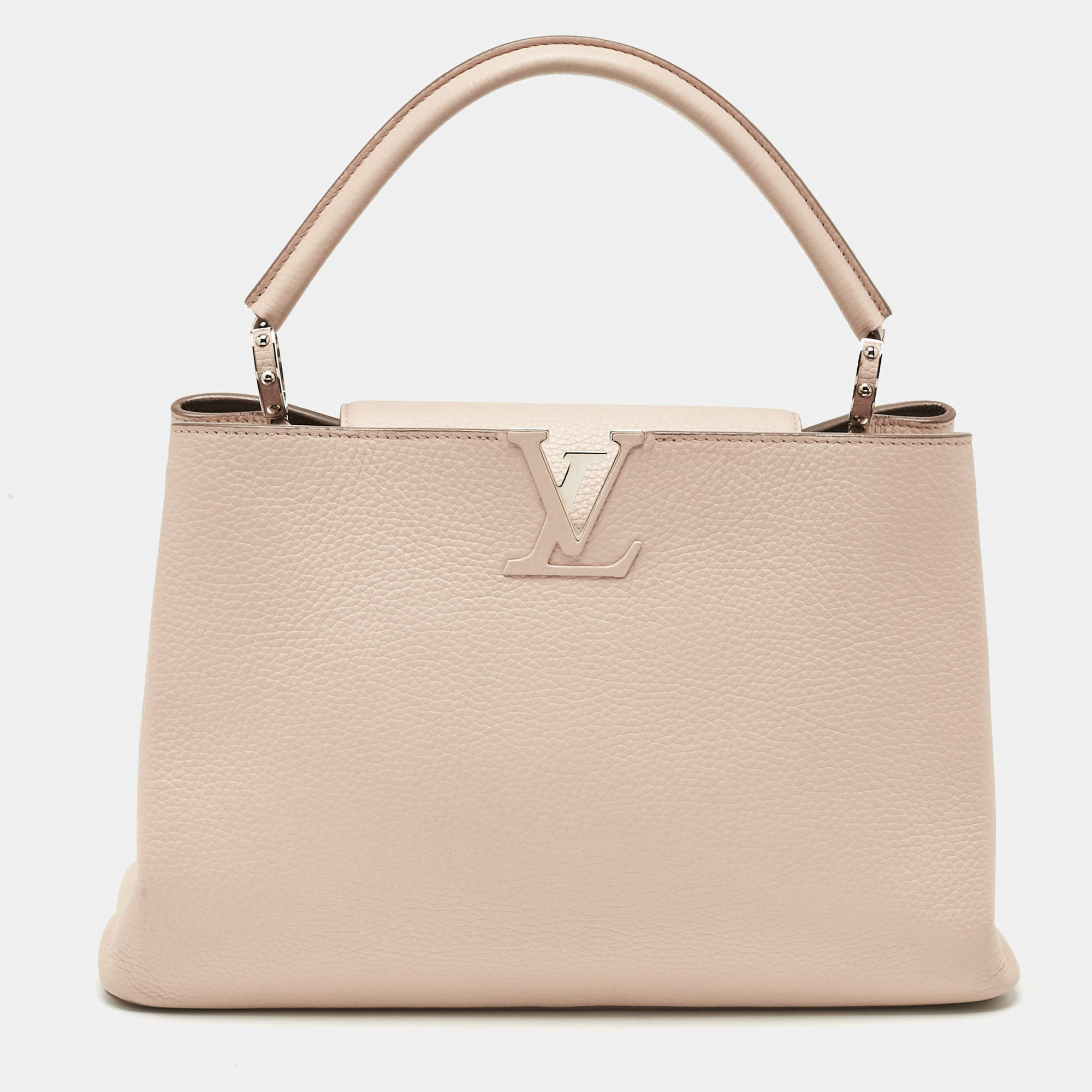 Pre Owned Louis Vuitton Galet Taurillon Leather Capucines MM Bag