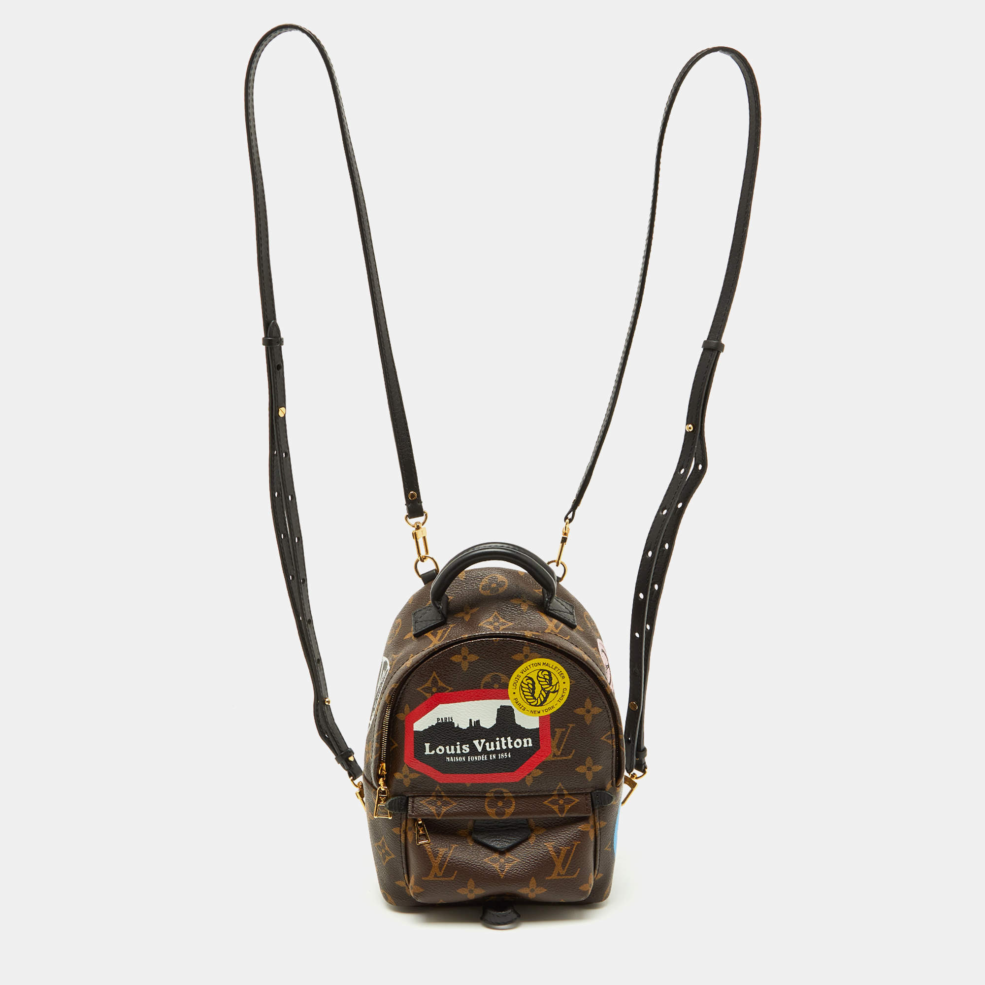 Pre Owned Louis Vuitton Monogram Canvas World Tour Palm Springs Mini Backpack