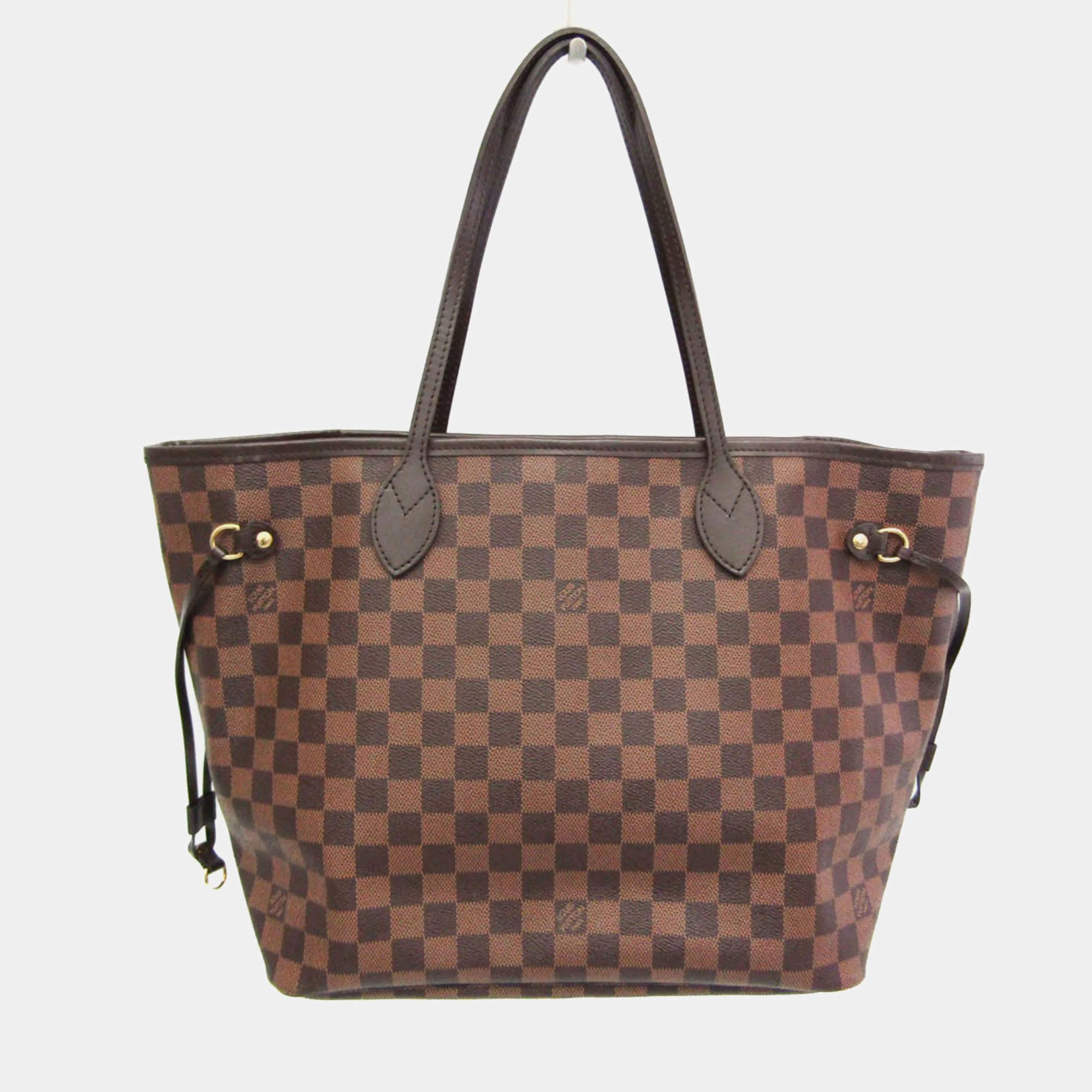 Pre Owned Louis Vuitton Damier Neverfull MM Tote Bag Ebene