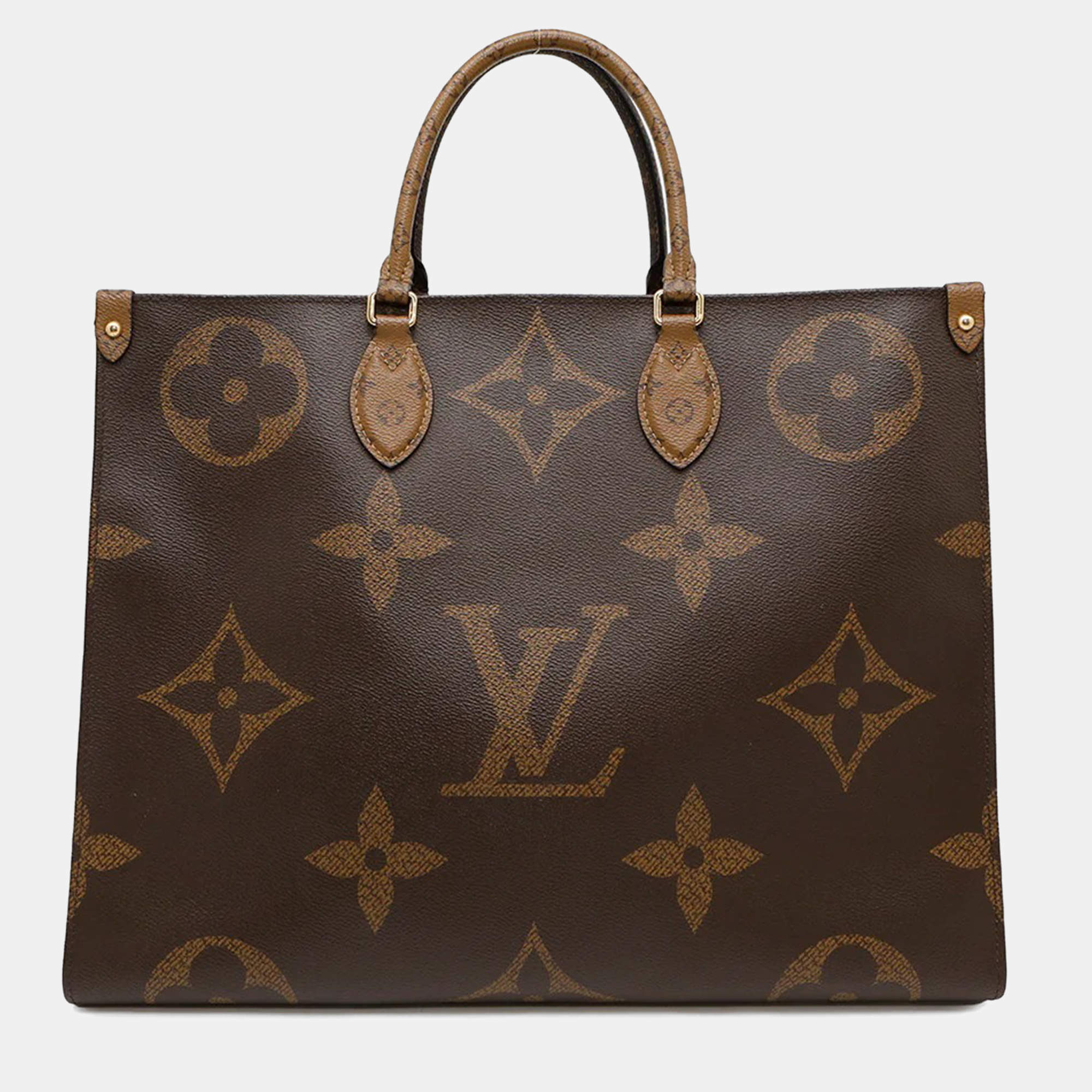 Pre Owned Louis Vuitton OnTheGo GM Monogram Giant Reverse Canvas Tote Bag