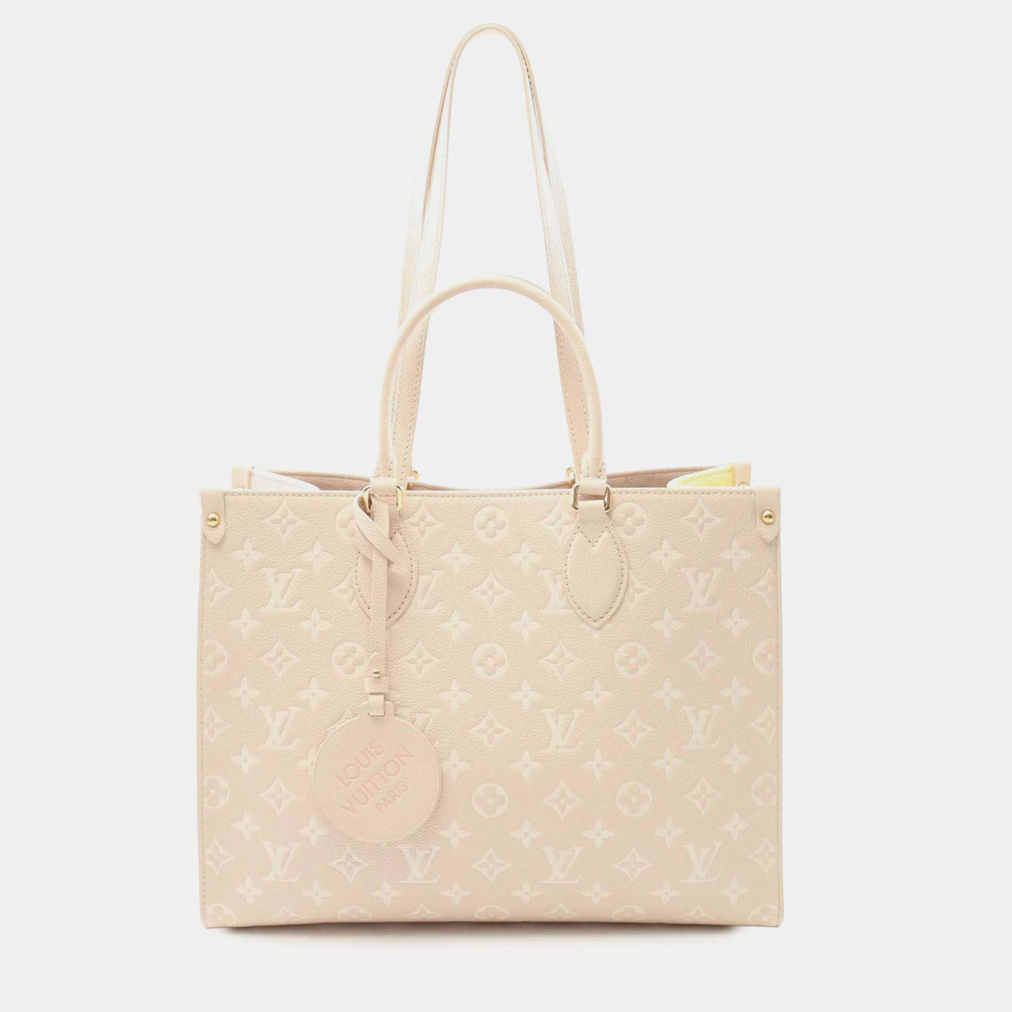Pre Owned Louis Vuitton Brown Monogram Empreinte Spring In The City Onthego MM