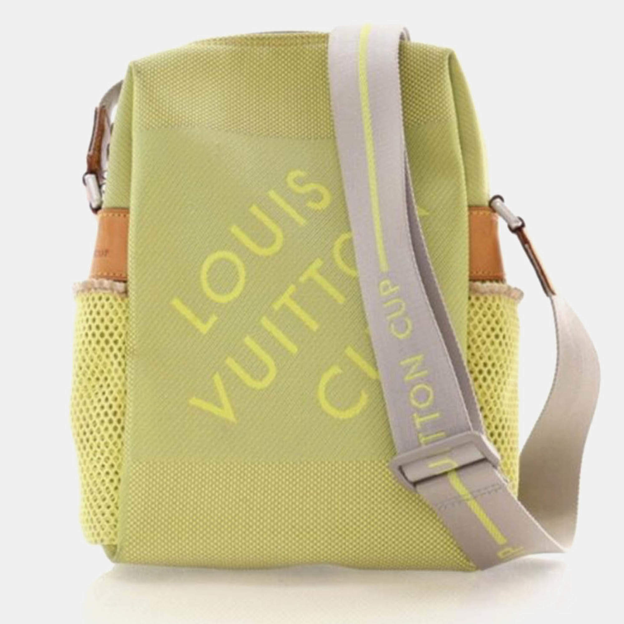 Pre Owned Louis Vuitton Americas Cup Damier Geant Nylon Shoulder Bag