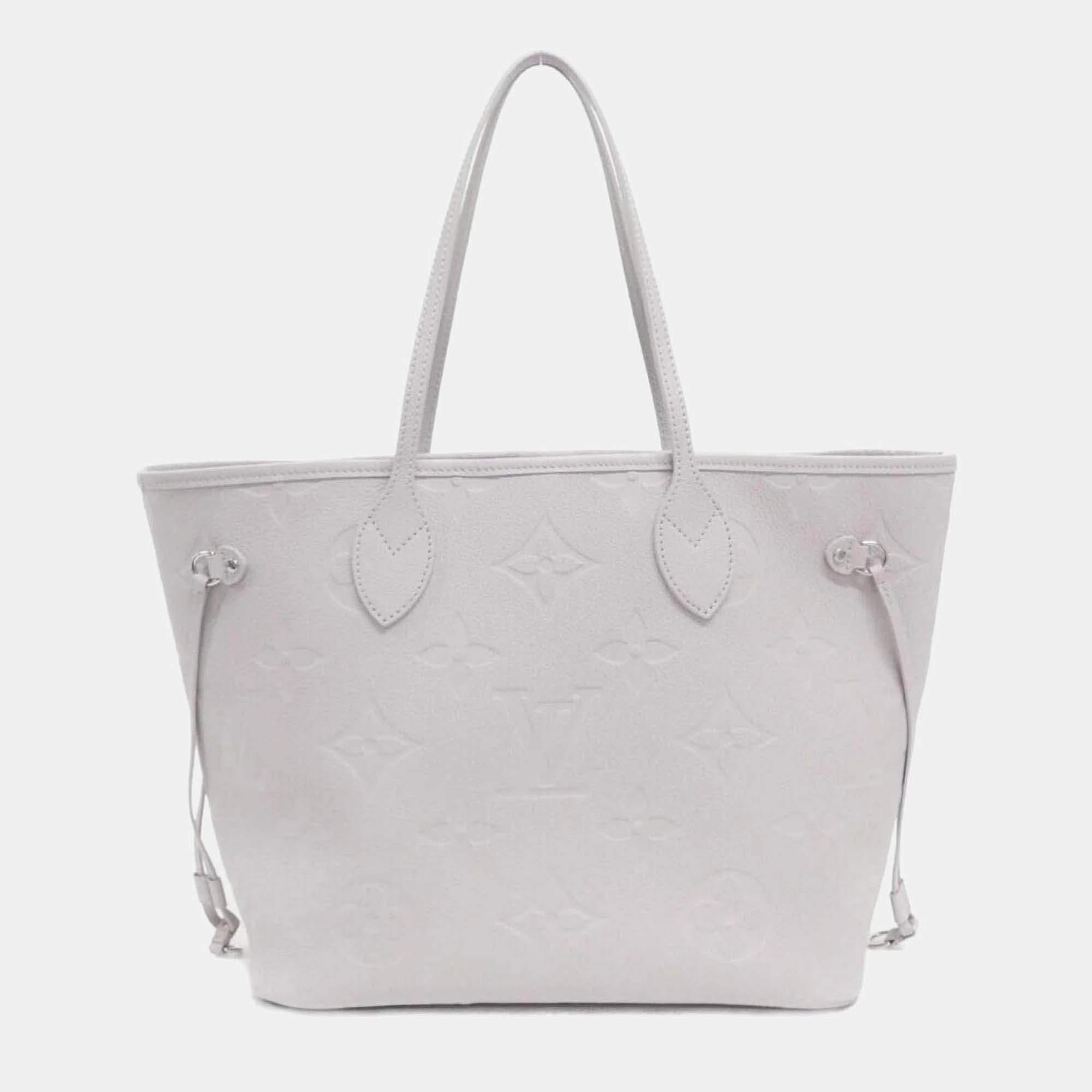 Pre Owned Louis Vuitton Neverfull MM Monogram Empreinte Handbag