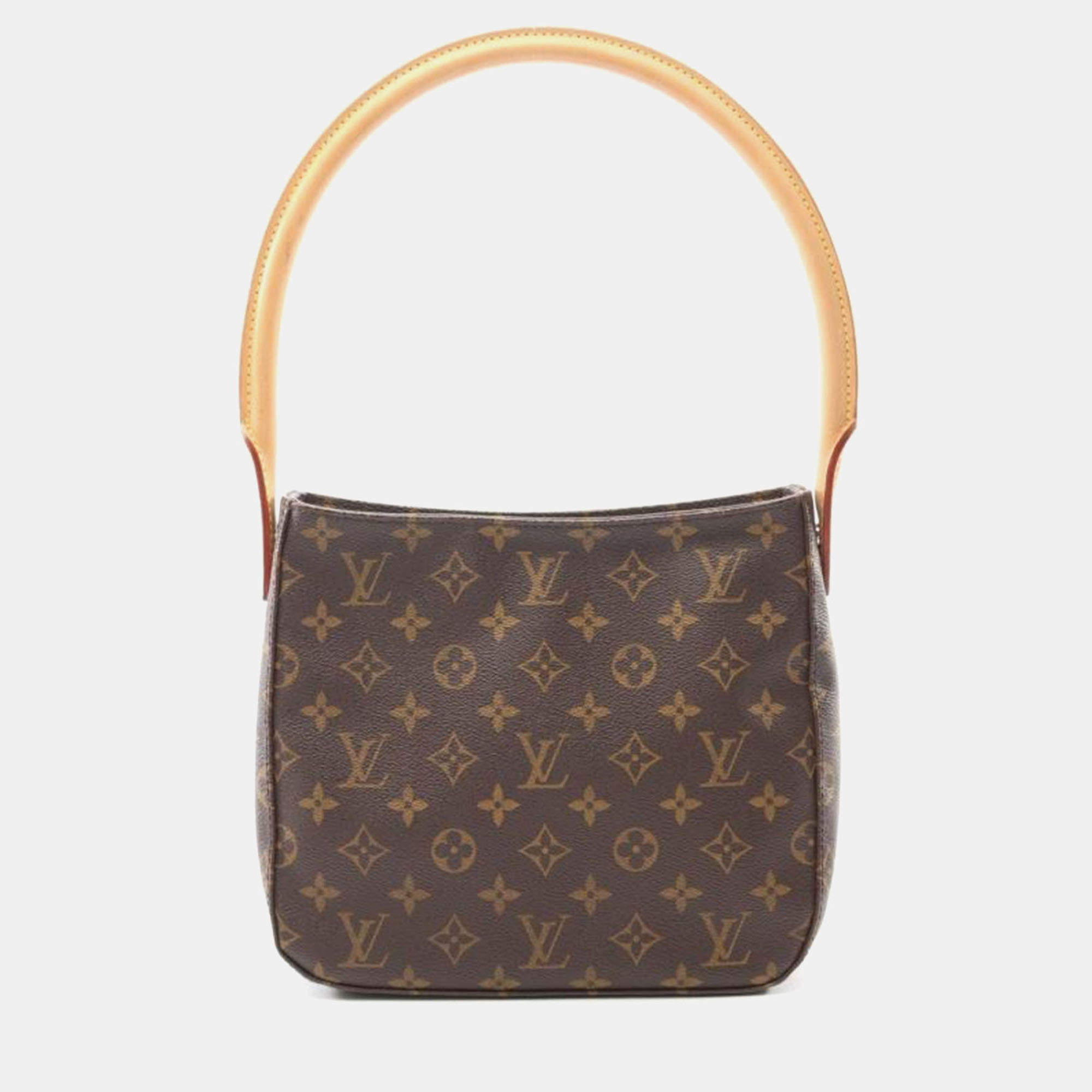 Pre Owned Louis Vuitton Looping MM Brown Monogram Canvas Shoulder Bag