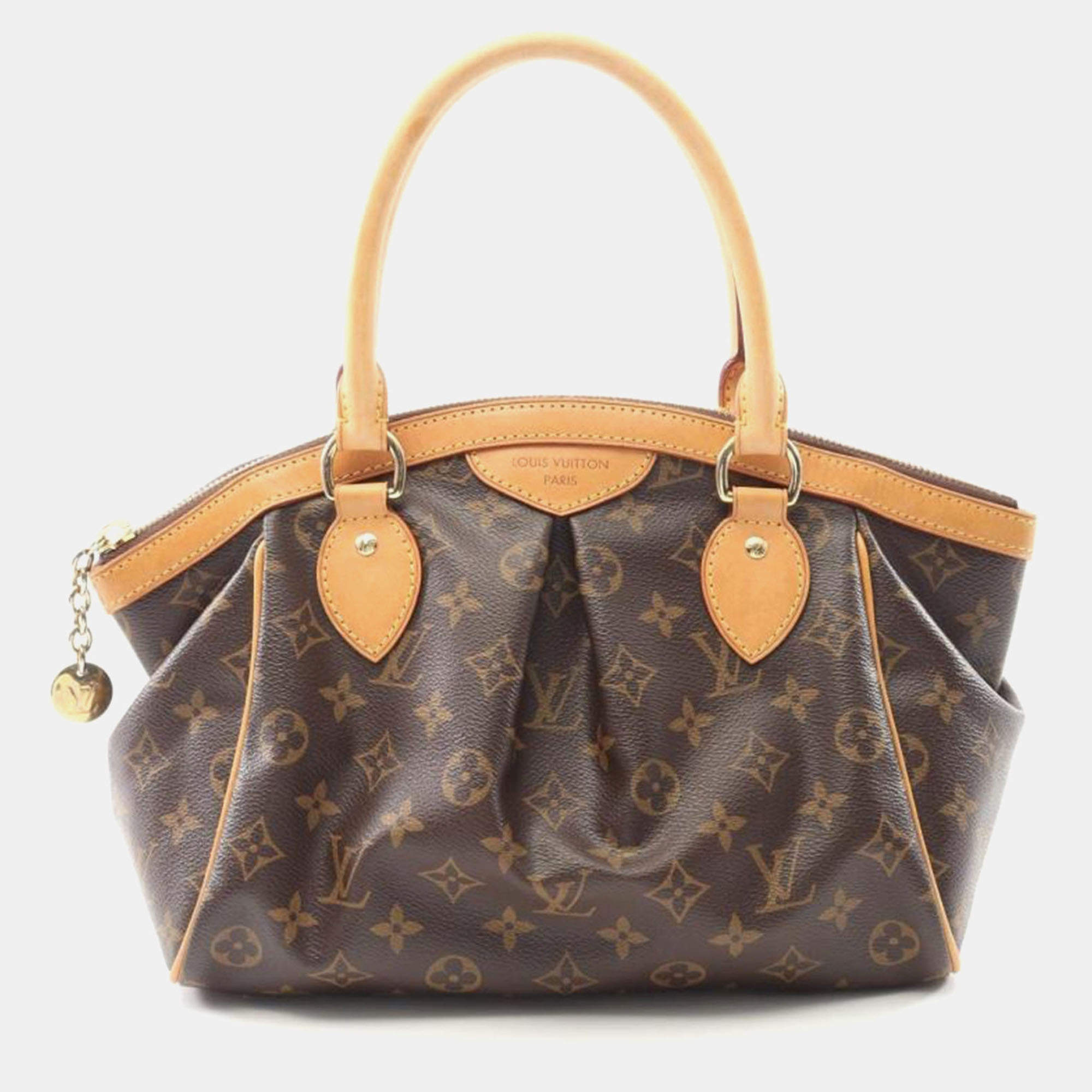 Pre Owned Louis Vuitton Tivoli PM Brown Monogram Canvas Tote Bag
