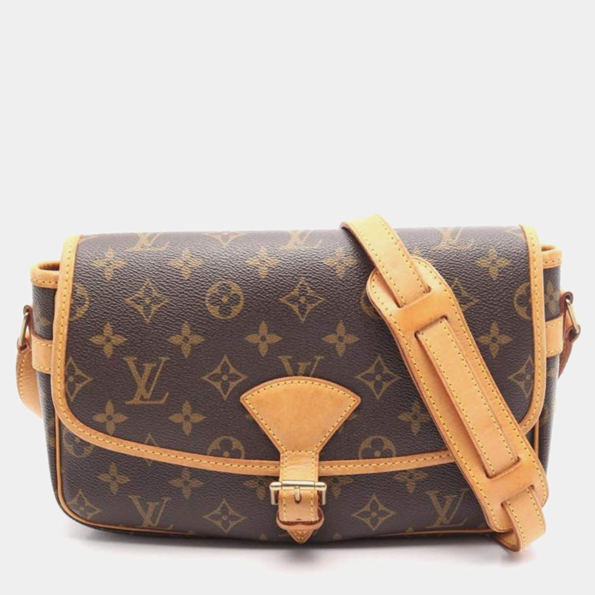 Pre Owned Louis Vuitton Sologne Brown Monogram Canvas Shoulder Bag