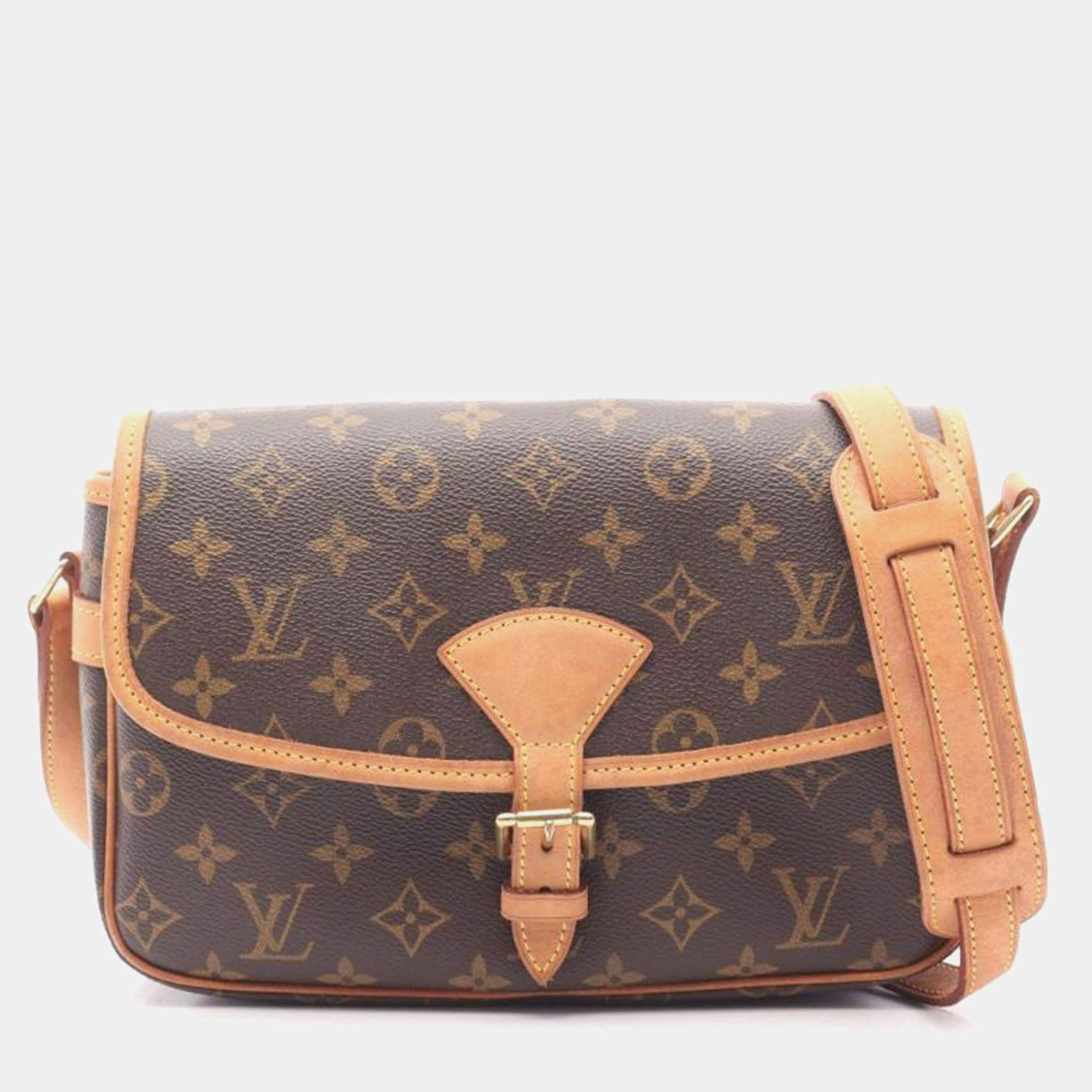 Pre Owned Louis Vuitton Sologne Brown Monogram Canvas Shoulder Bag