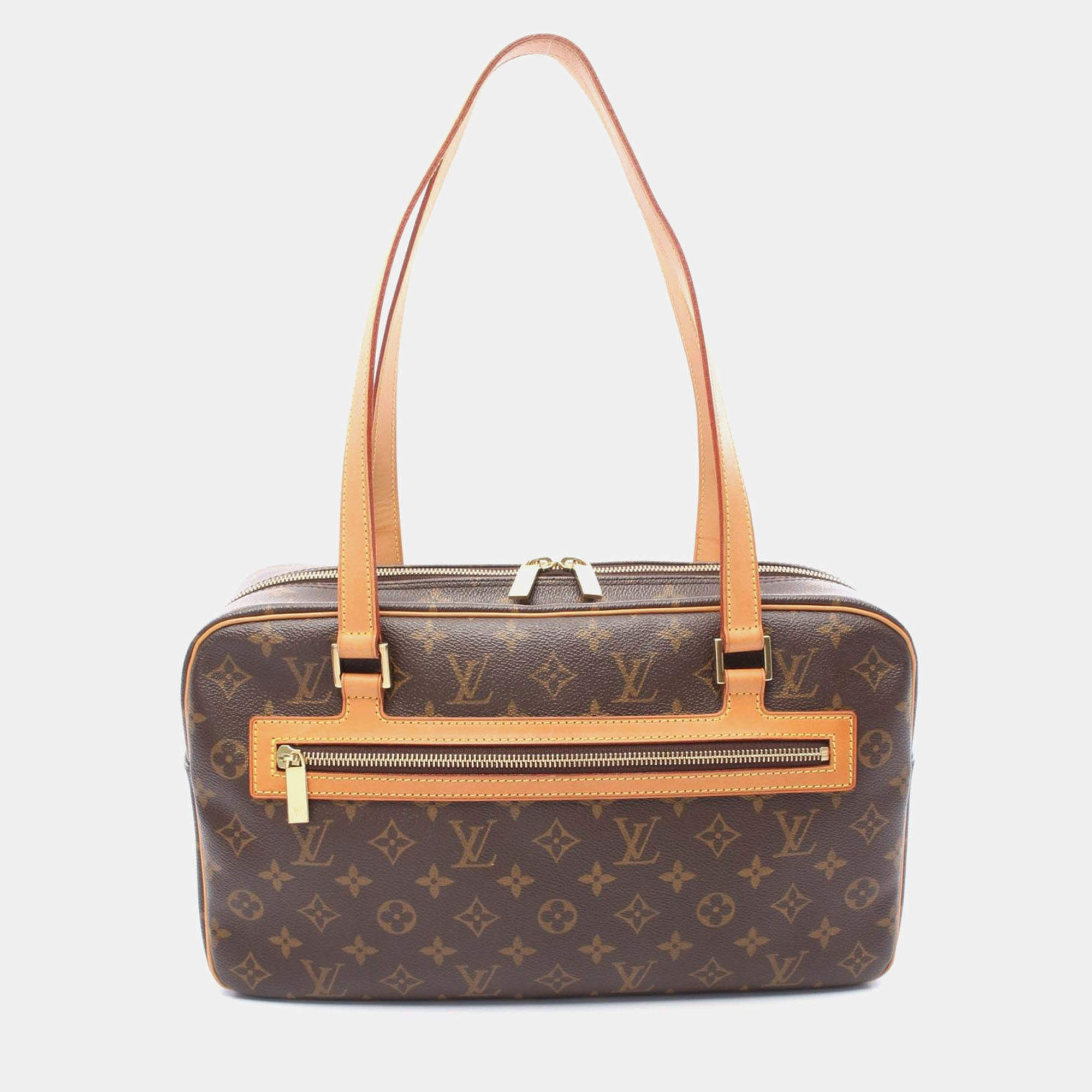 Pre Owned Louis Vuitton Cite GM Brown Monogram Canvas Shoulder Bag