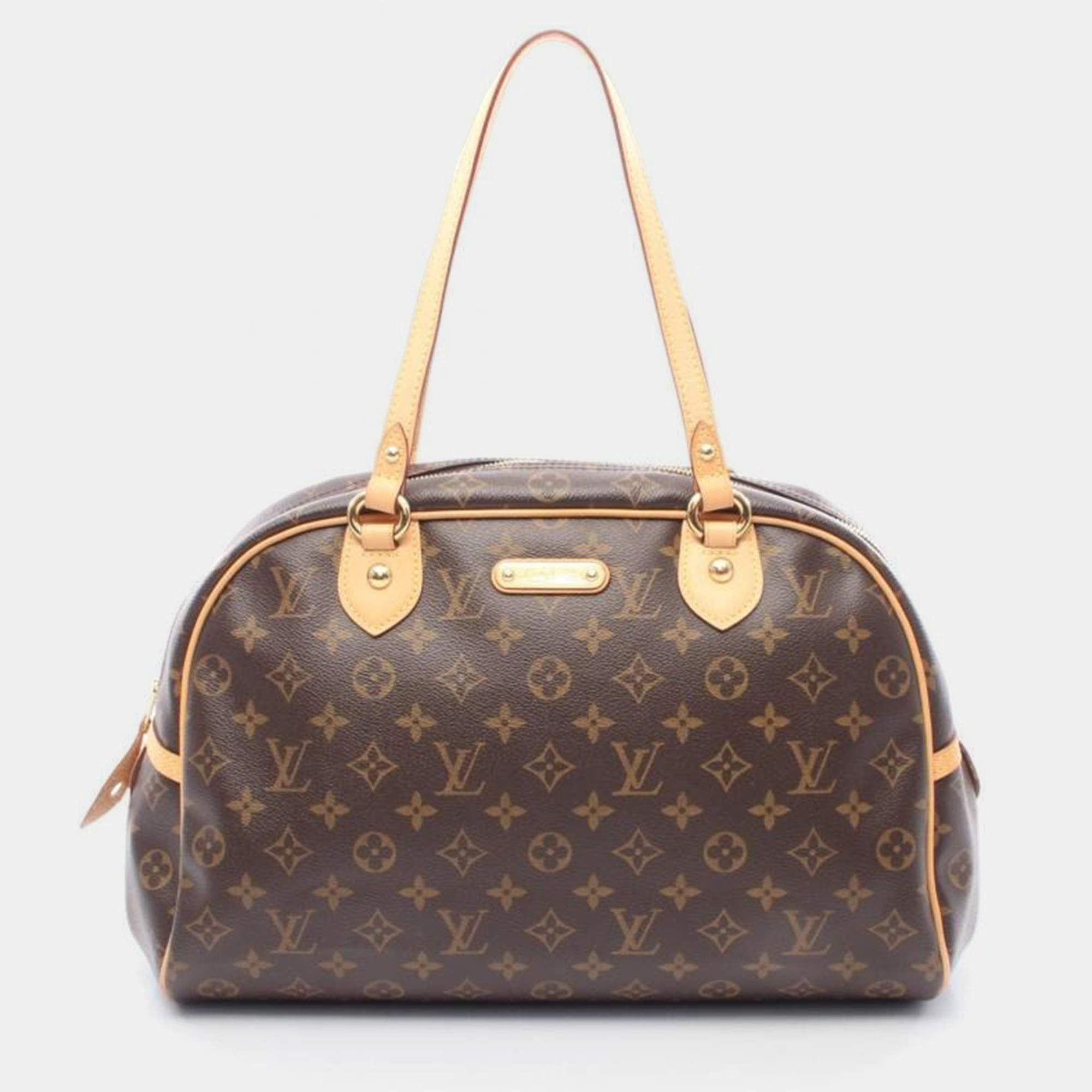 Pre Owned Louis Vuitton Montorgueil GM Brown Monogram Canvas Shoulder Bag