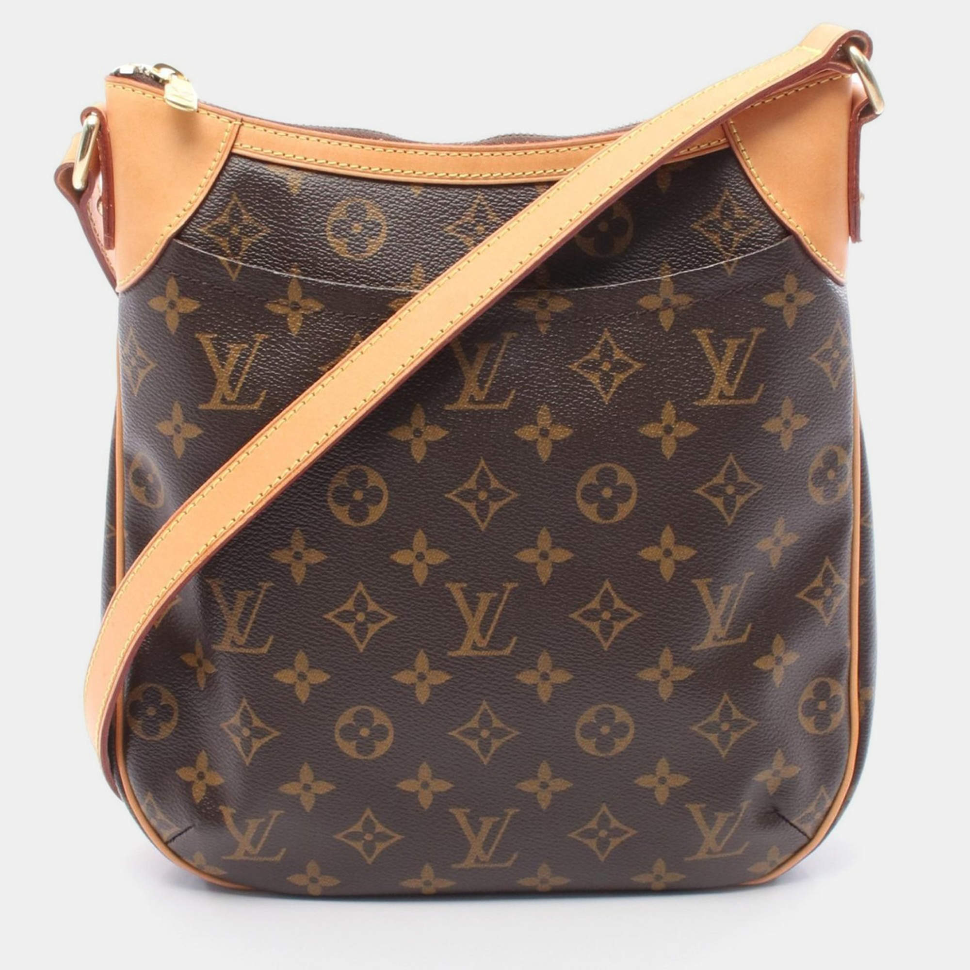 Pre Owned Louis Vuitton Odeon PM Brown Monogram Canvas Crossbody Bag