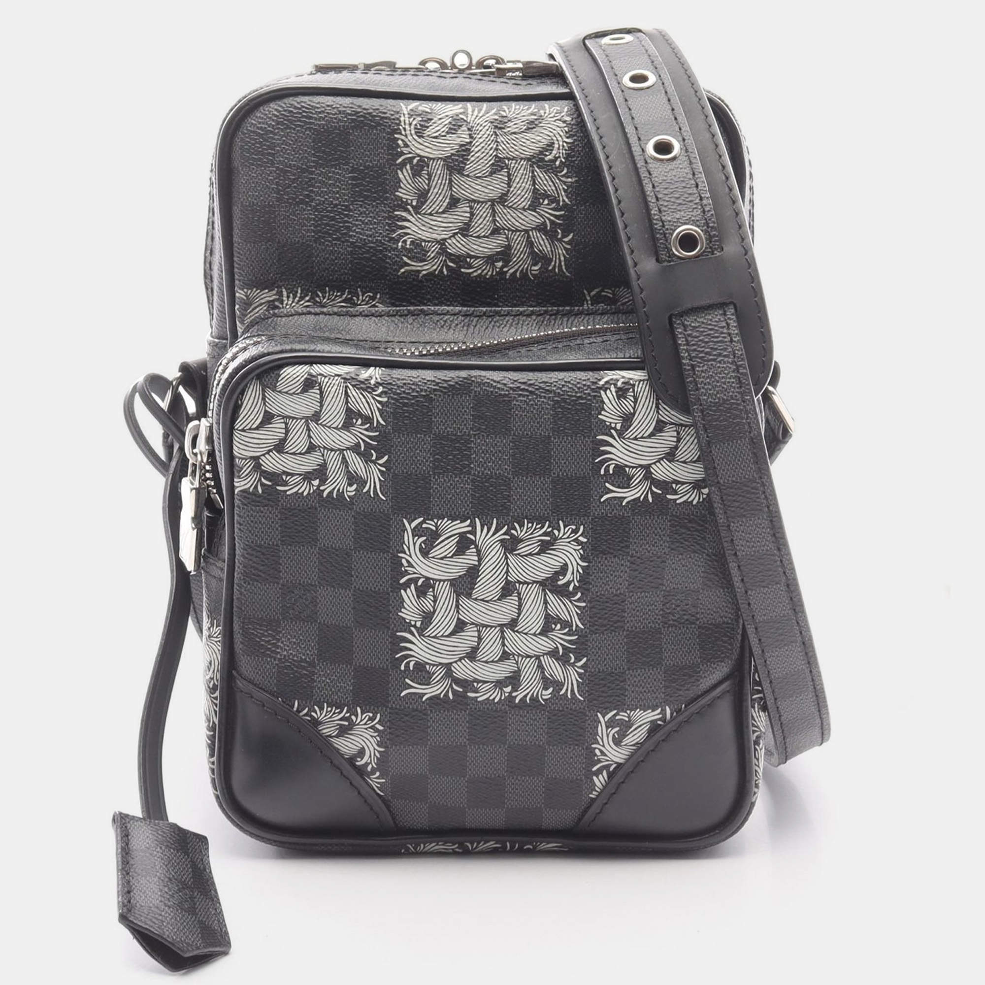 Pre Owned Louis Vuitton Amazon Christopher Nemeth Grey Damier Graphite Canvas Shoulder Bag