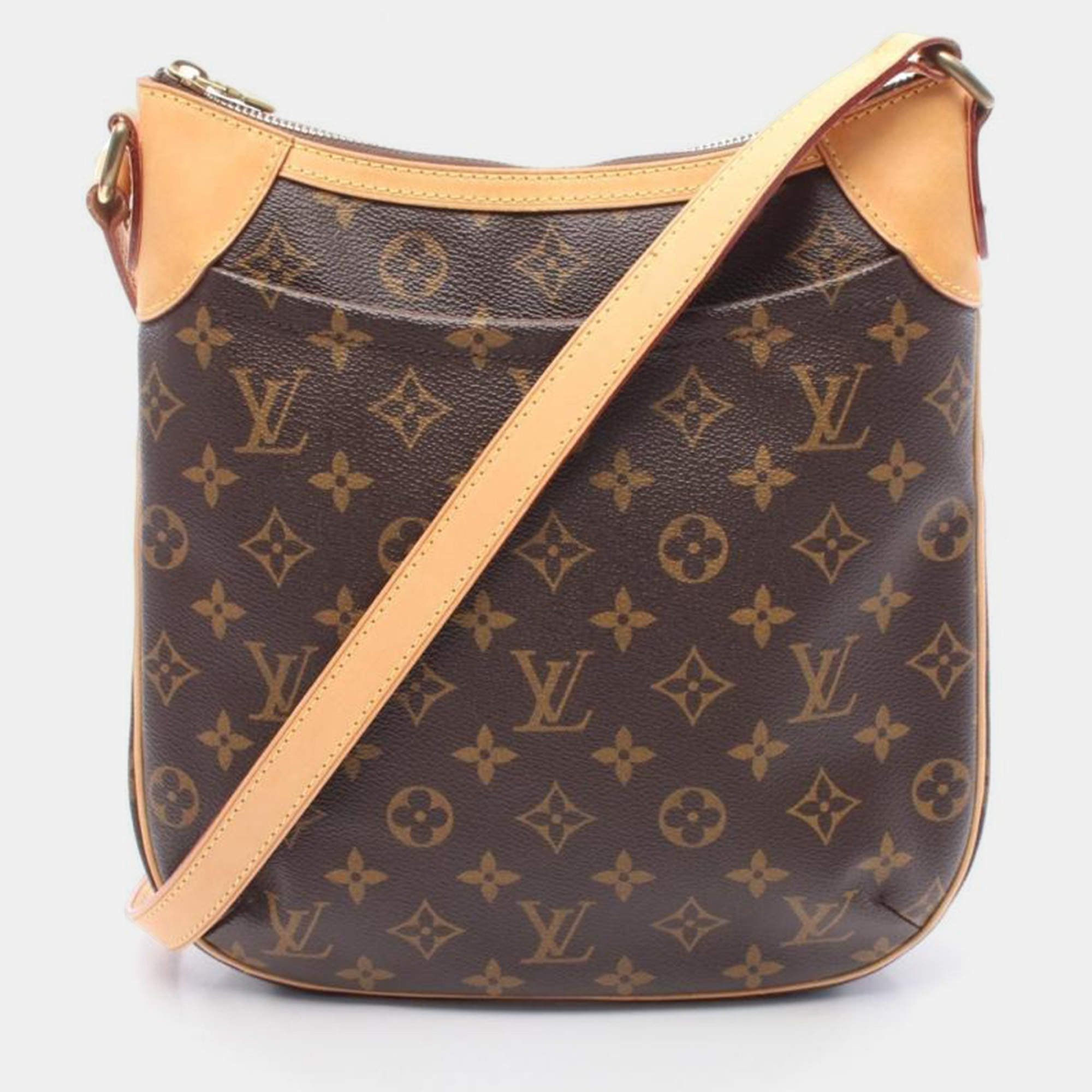 Pre Owned Louis Vuitton Odeon PM Brown Monogram Canvas Crossbody Bag