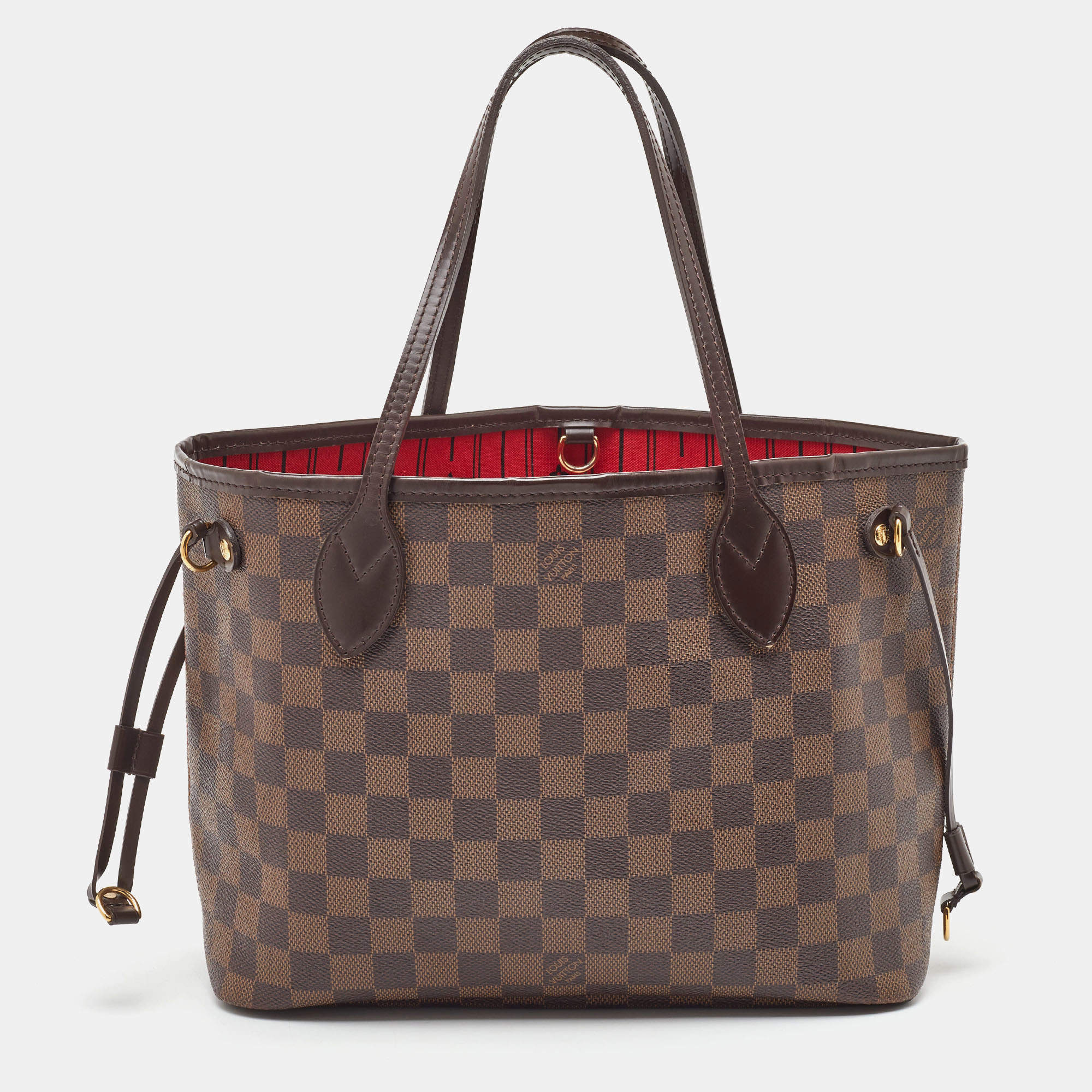 Pre Owned Louis Vuitton Damier Ebene Canvas Neverfull PM Bag