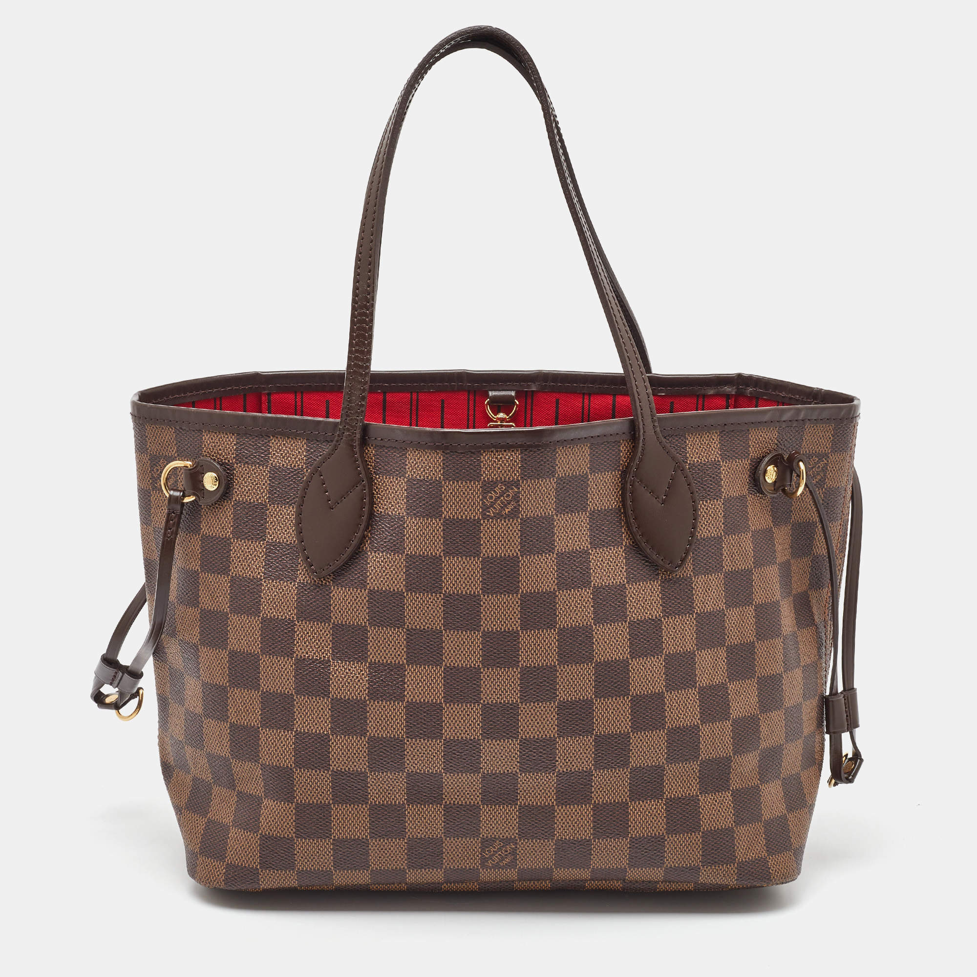 Pre Owned Louis Vuitton Damier Ebene Canvas Neverfull PM Bag