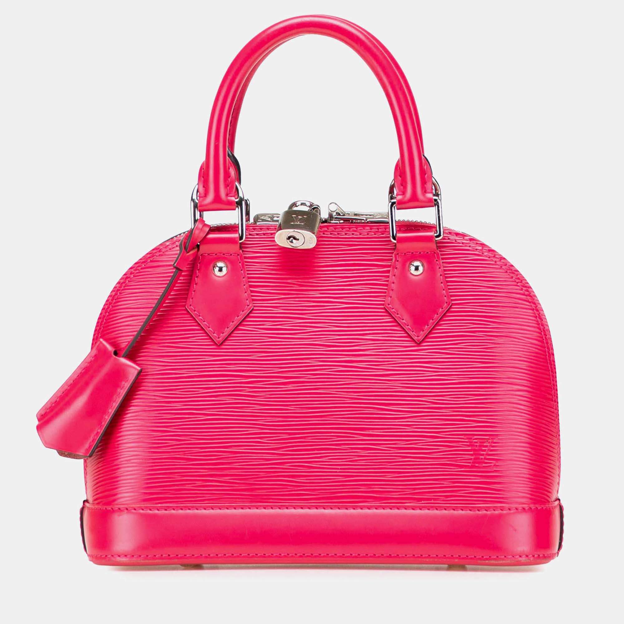 Pre Owned Louis Vuitton Pink Epi Alma BB