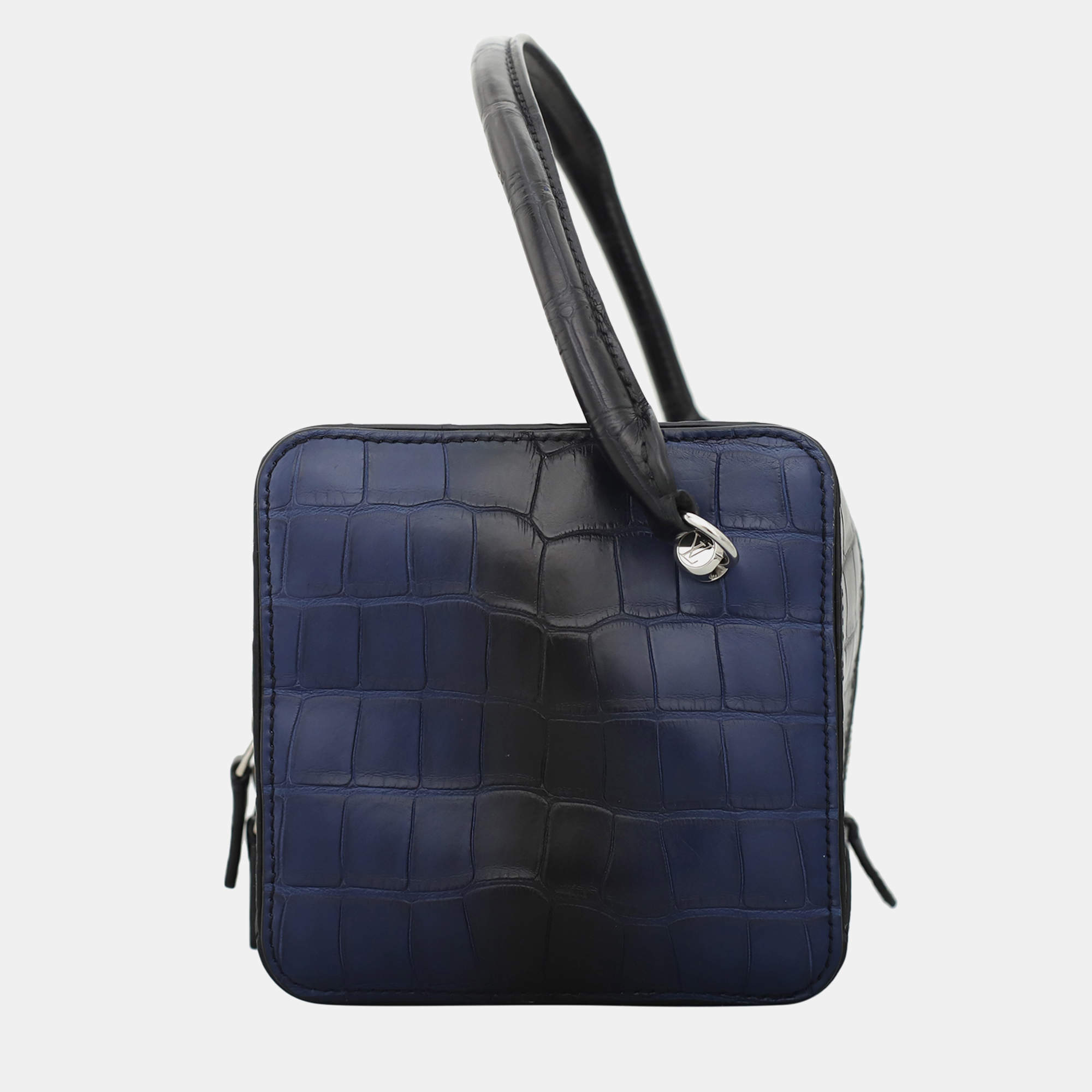 Pre Owned Louis Vuitton Alligator Square Bag