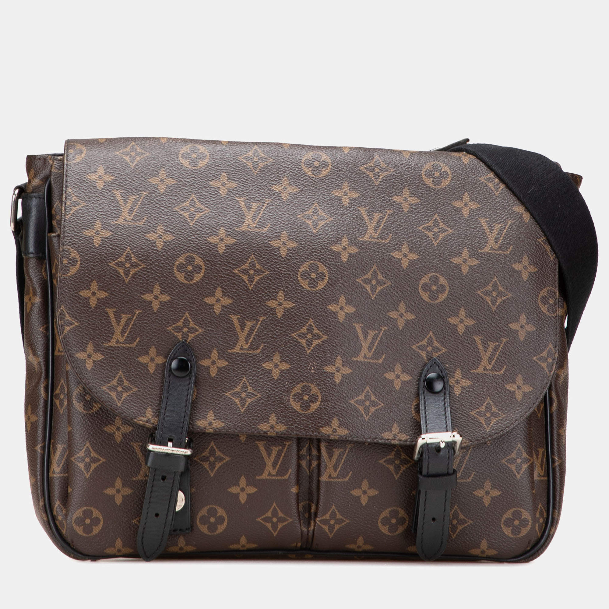 Pre Owned Louis Vuitton Brown Monogram Macassar Christopher Messenger
