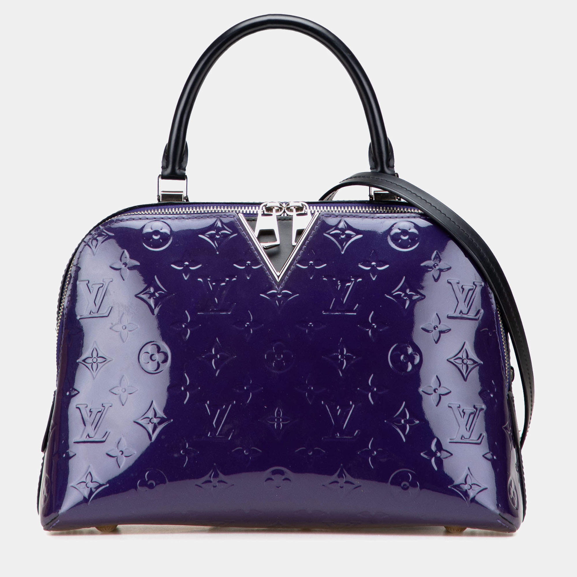 Pre Owned Louis Vuitton Purple Monogram Vernis Melrose