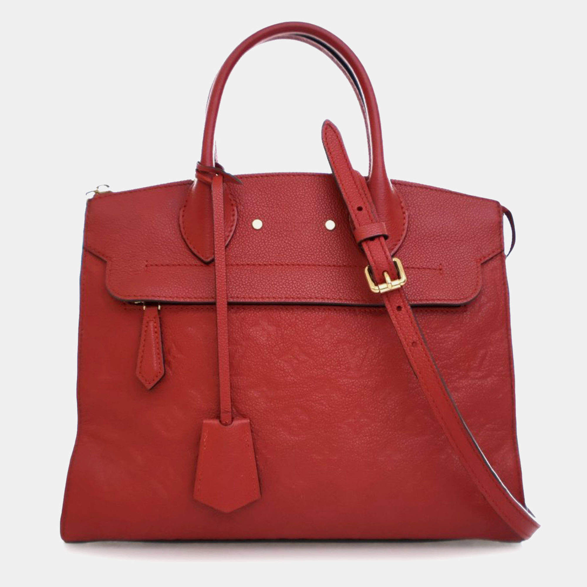 Pre Owned Louis Vuitton Red Monogram Empreinte Pont Neuf MM