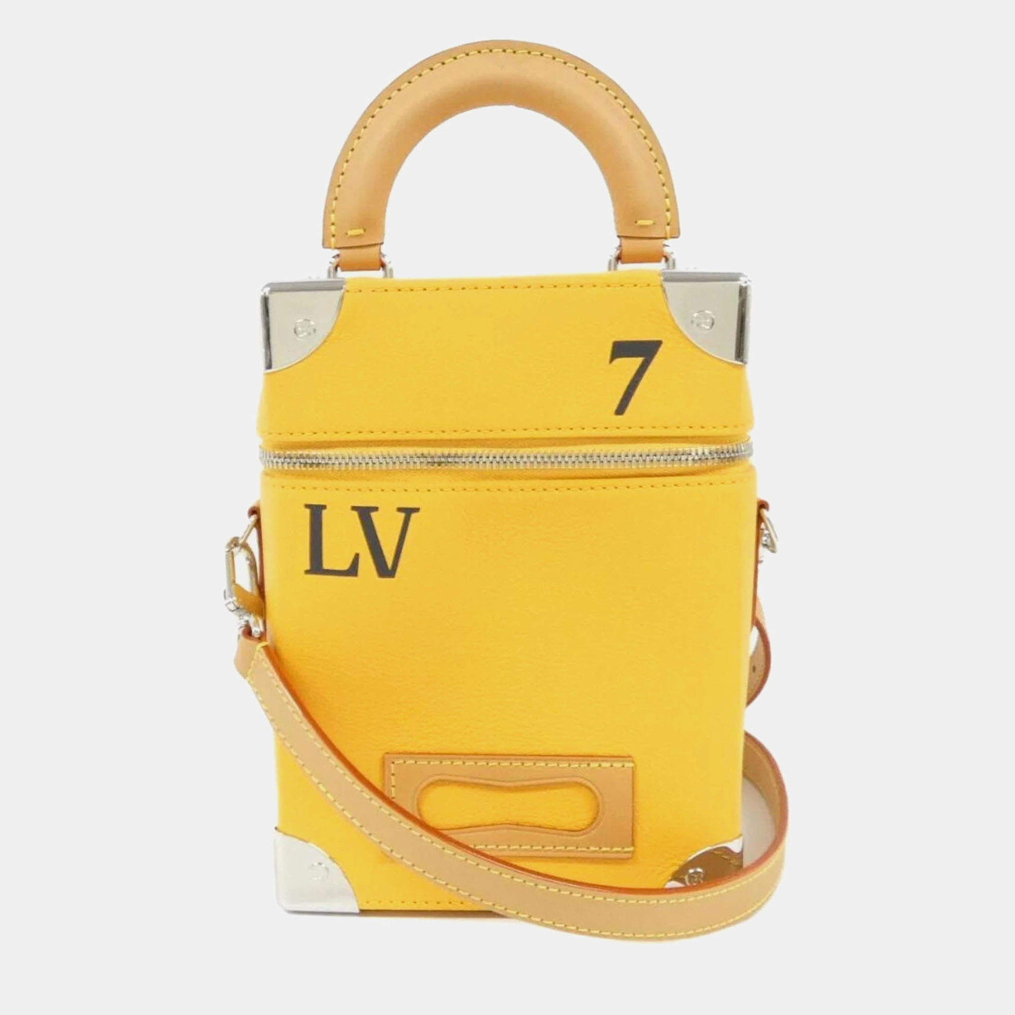 Pre Owned Louis Vuitton Vertical Box Trunk Monogram Canvas Handbag