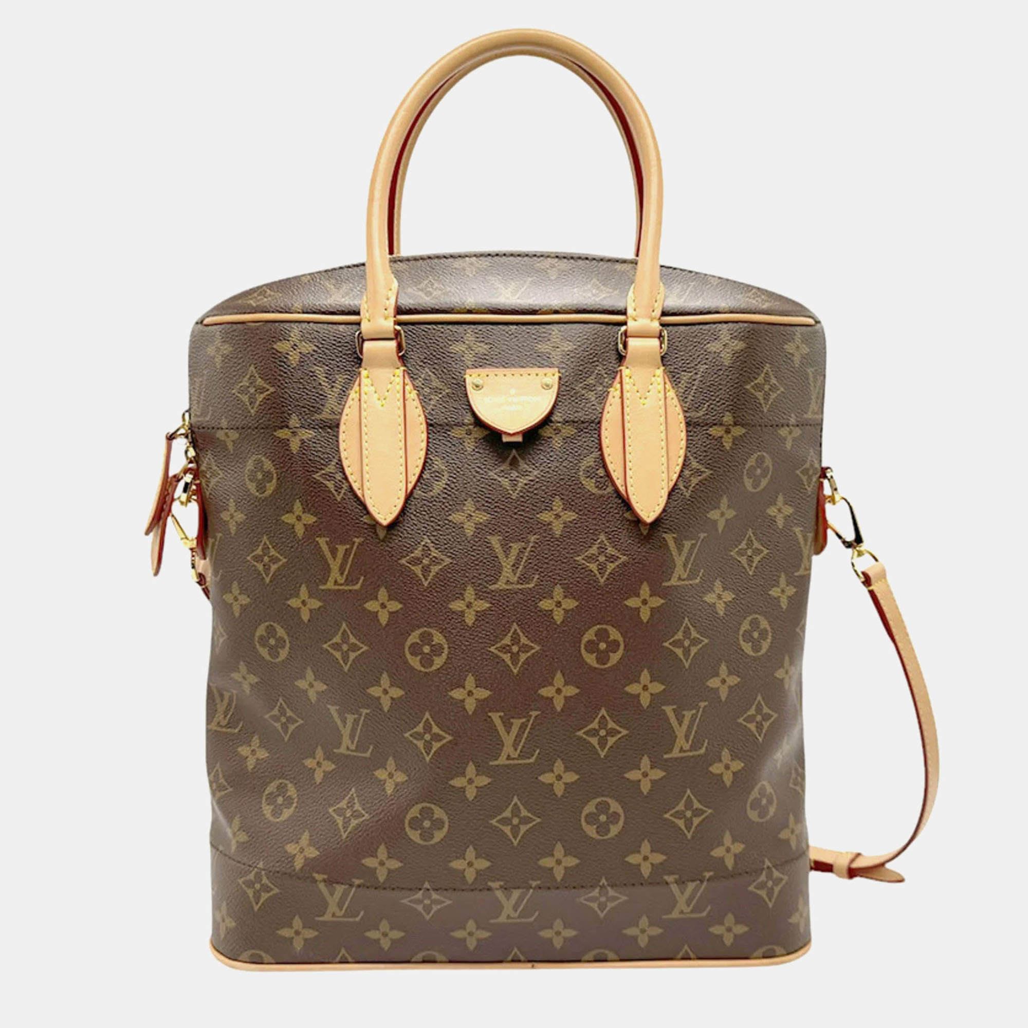 Pre Owned Louis Vuitton Carryall MM Brown Monogram Coated Canvas Shoulder Bag