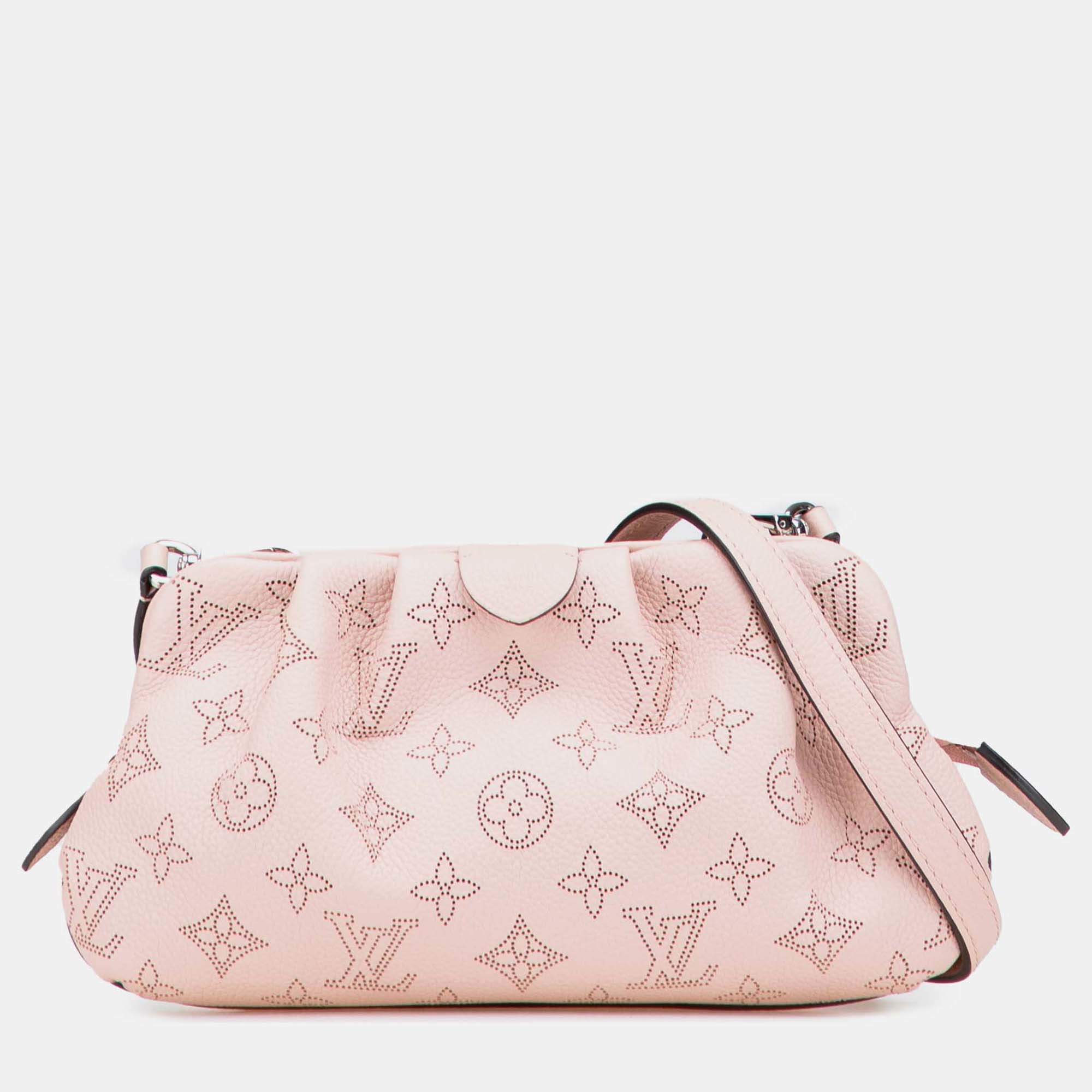 Pre Owned Louis Vuitton Pink Monogram Mahina Scala Mini Pouch