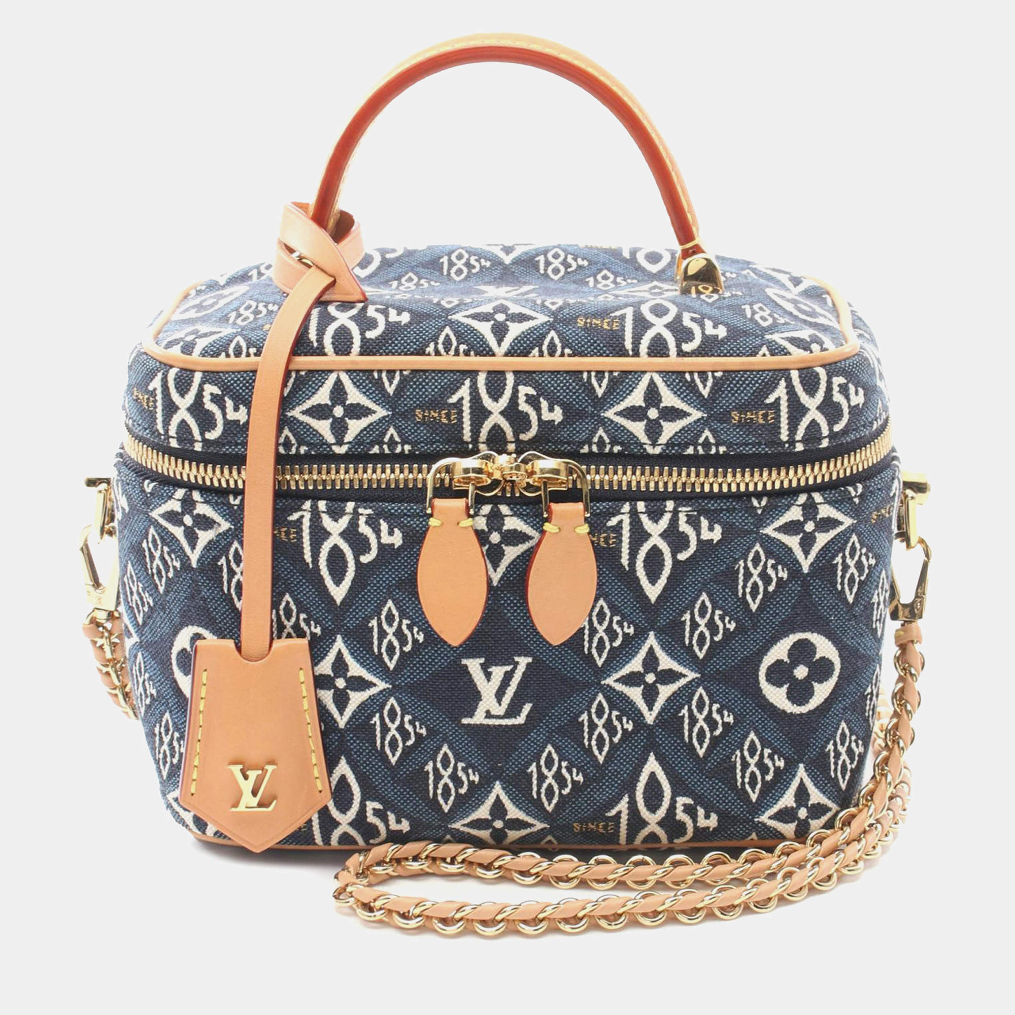 Pre Owned Louis Vuitton Blue Monogram Since 1854 Vanity Case PM