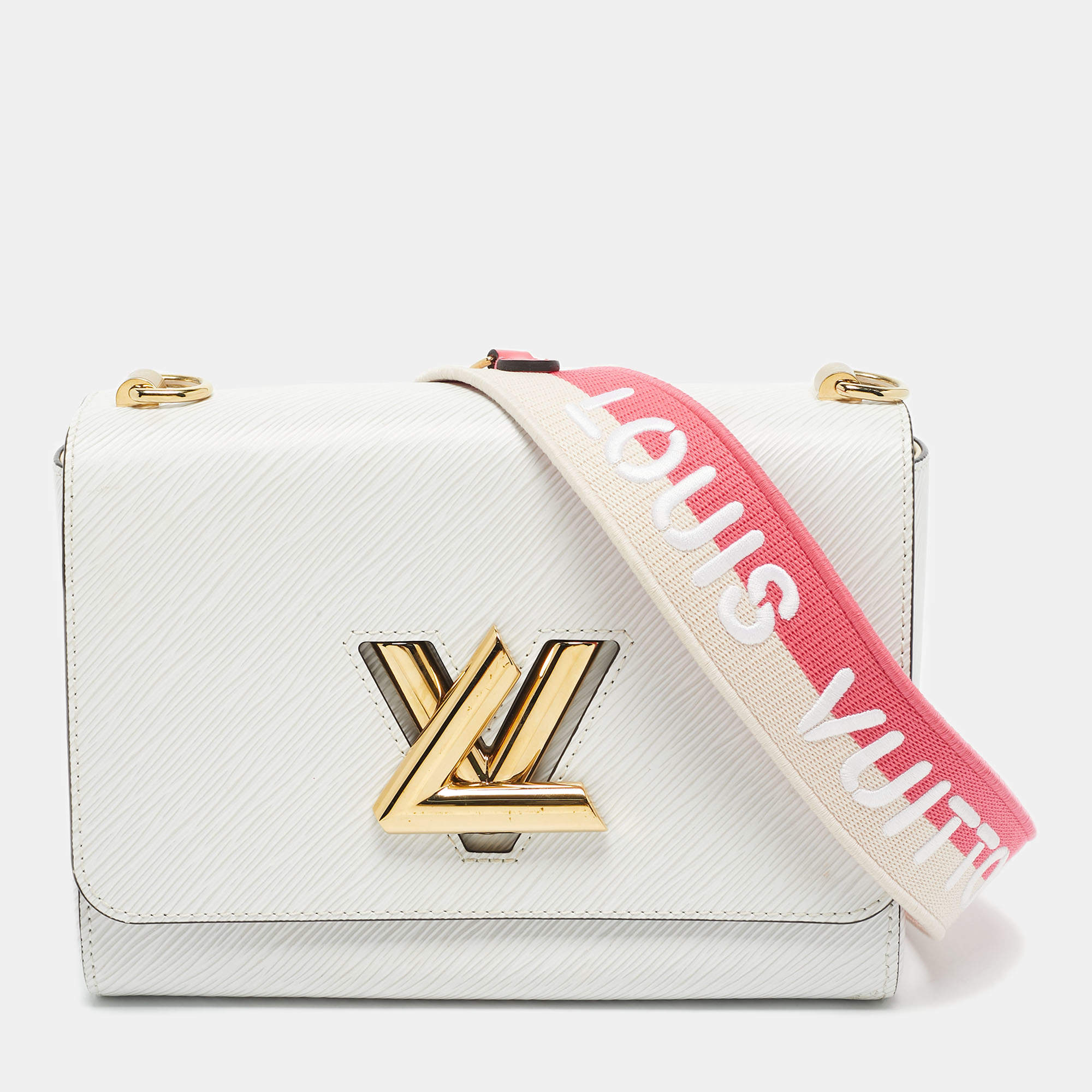 Pre Owned Louis Vuitton White Epi Leather Twist MM Bag