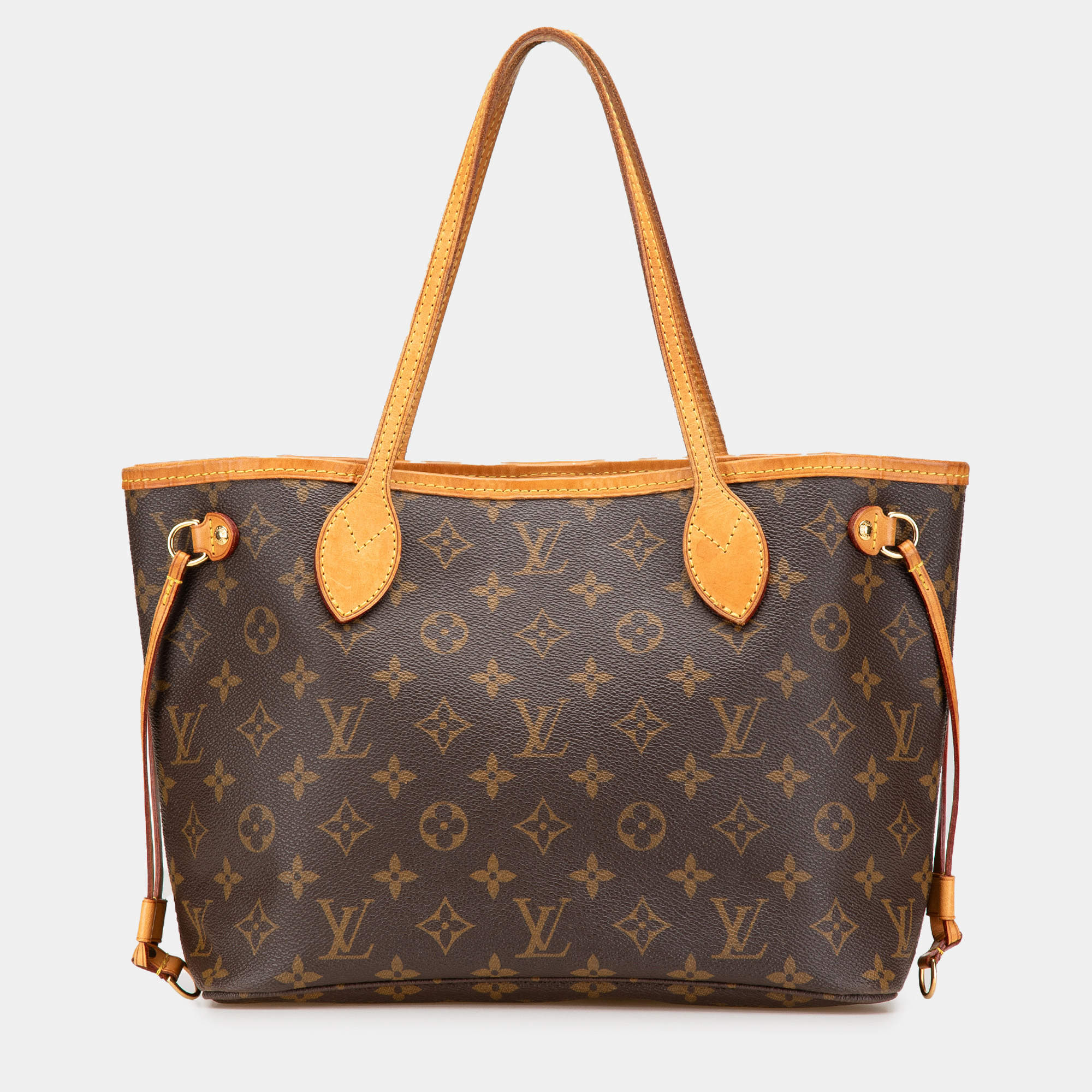 Pre Owned Louis Vuitton Brown Monogram Neverfull PM