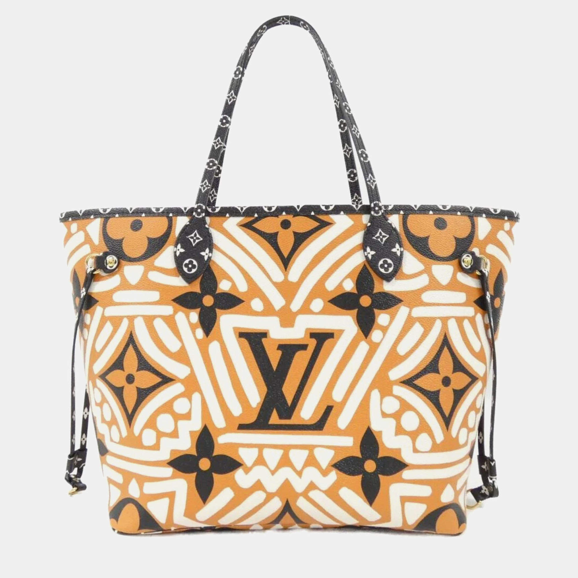 Pre Owned Louis Vuitton Neverfull MM Crafty Canvas Handbag