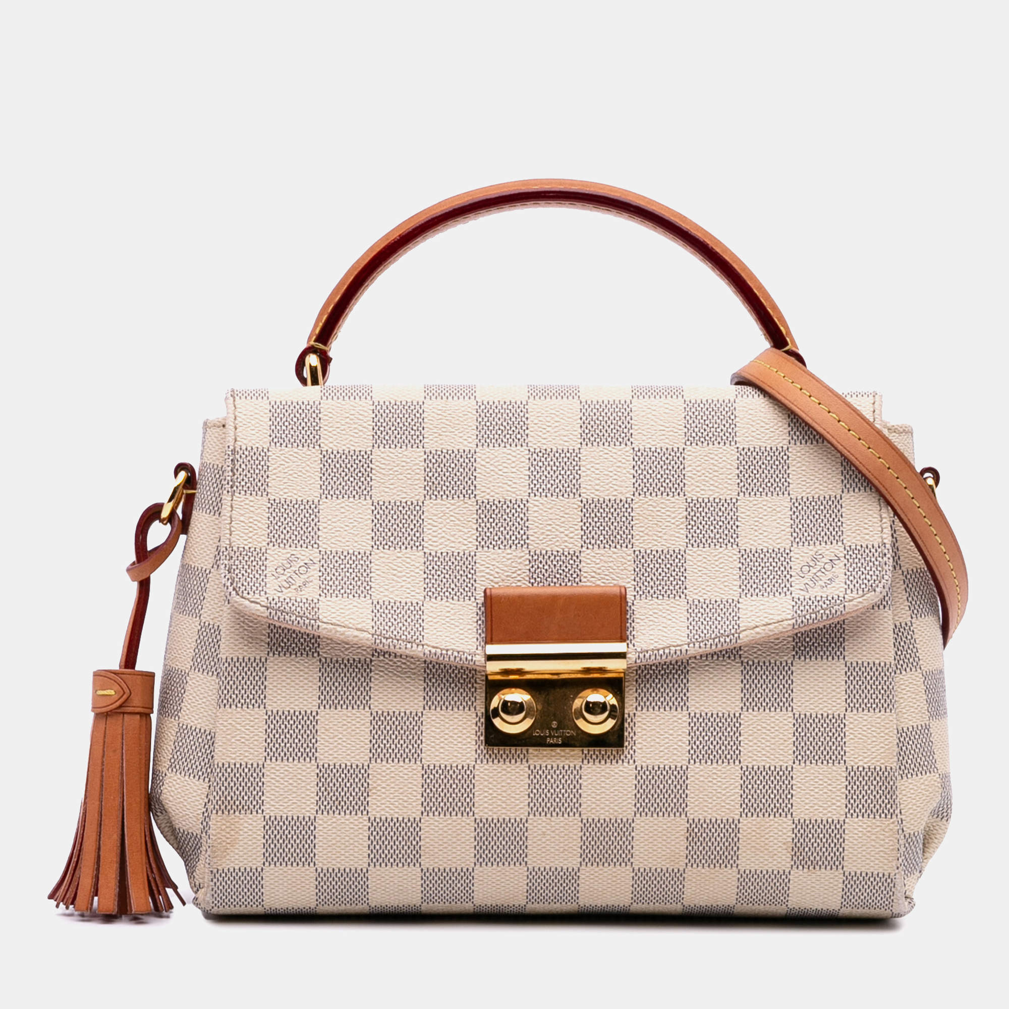 Pre Owned Louis Vuitton White Damier Azur Croisette