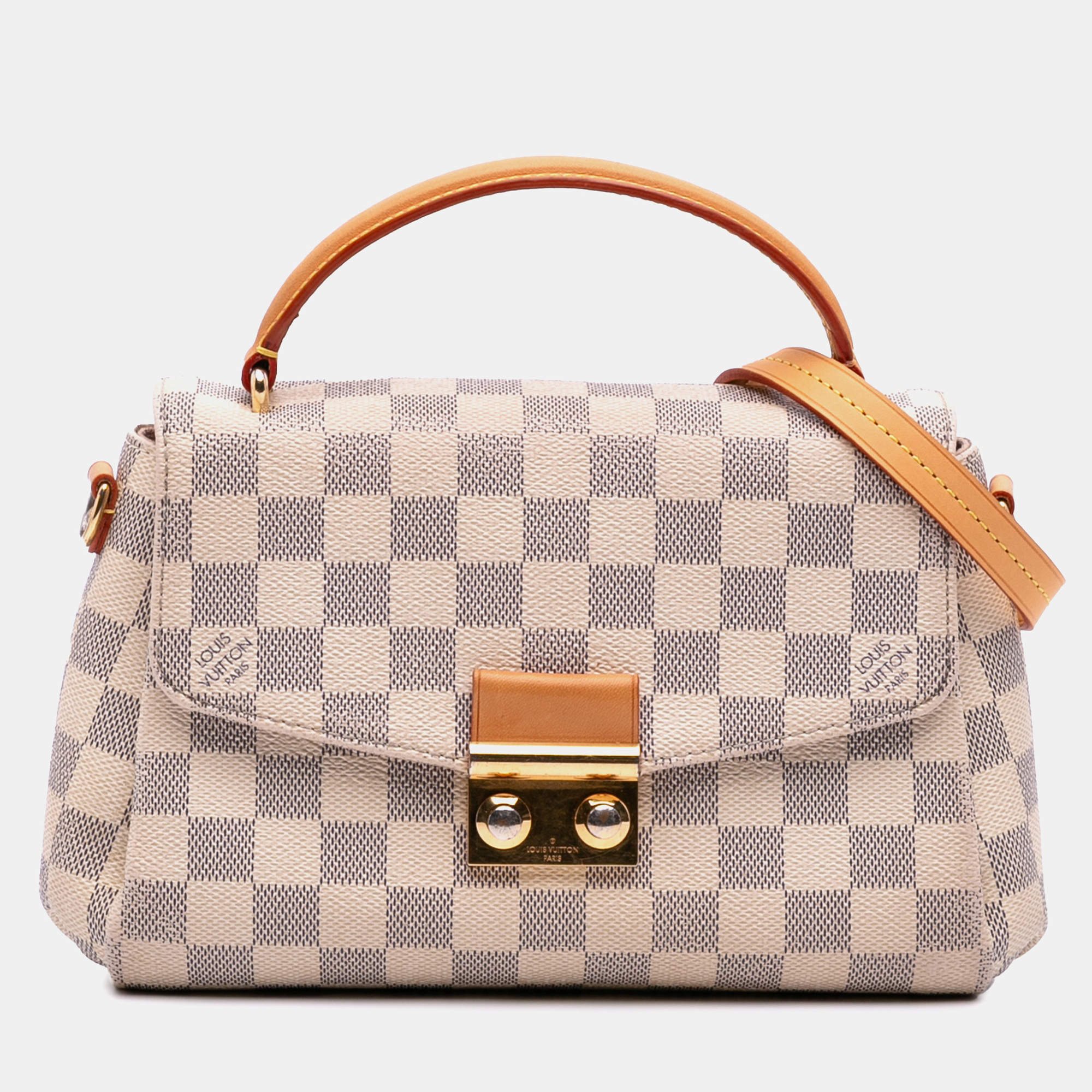 Pre Owned Louis Vuitton White Damier Azur Croisette