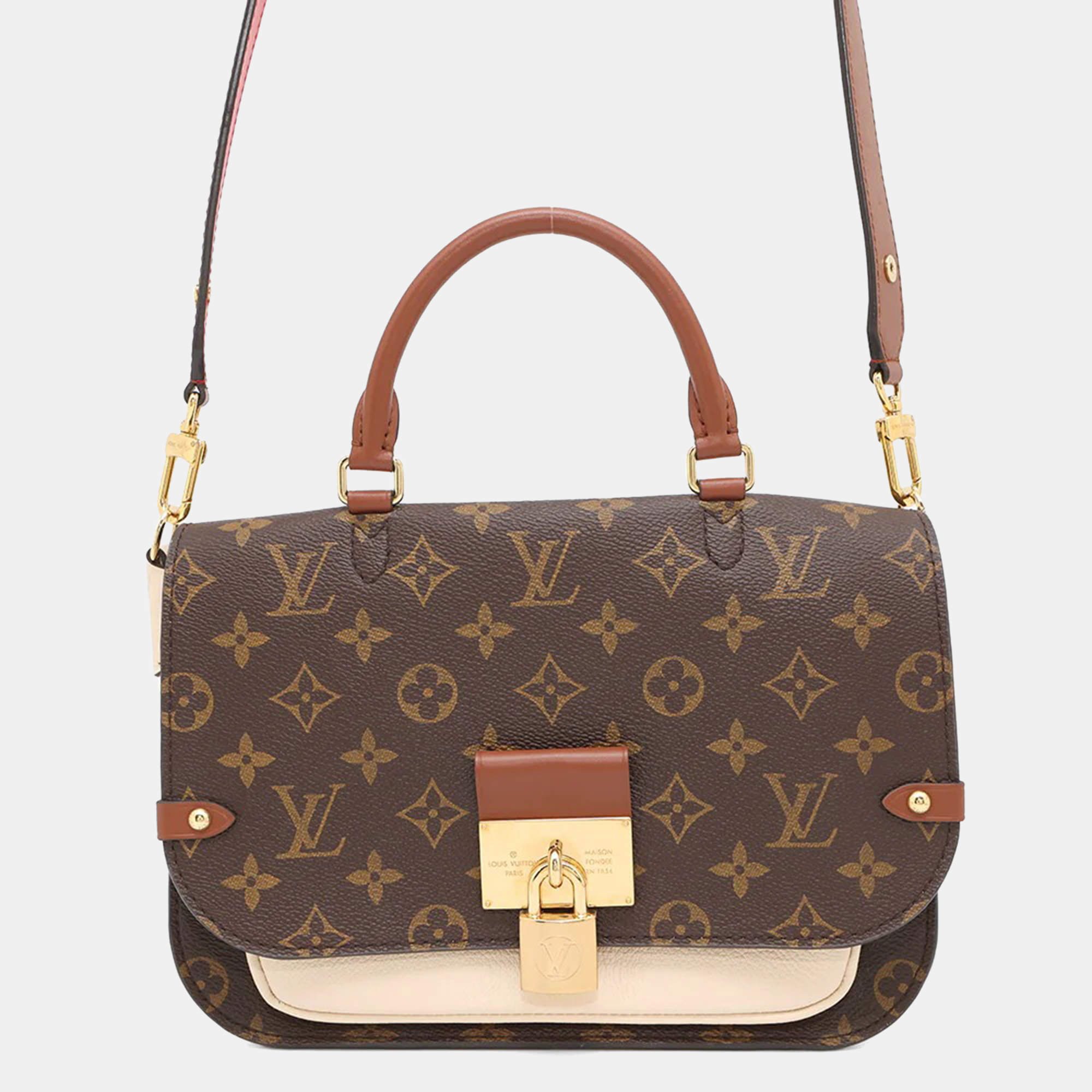 Pre Owned Louis Vuitton Vosillar Claim Monogram Calf Leather Size Pm