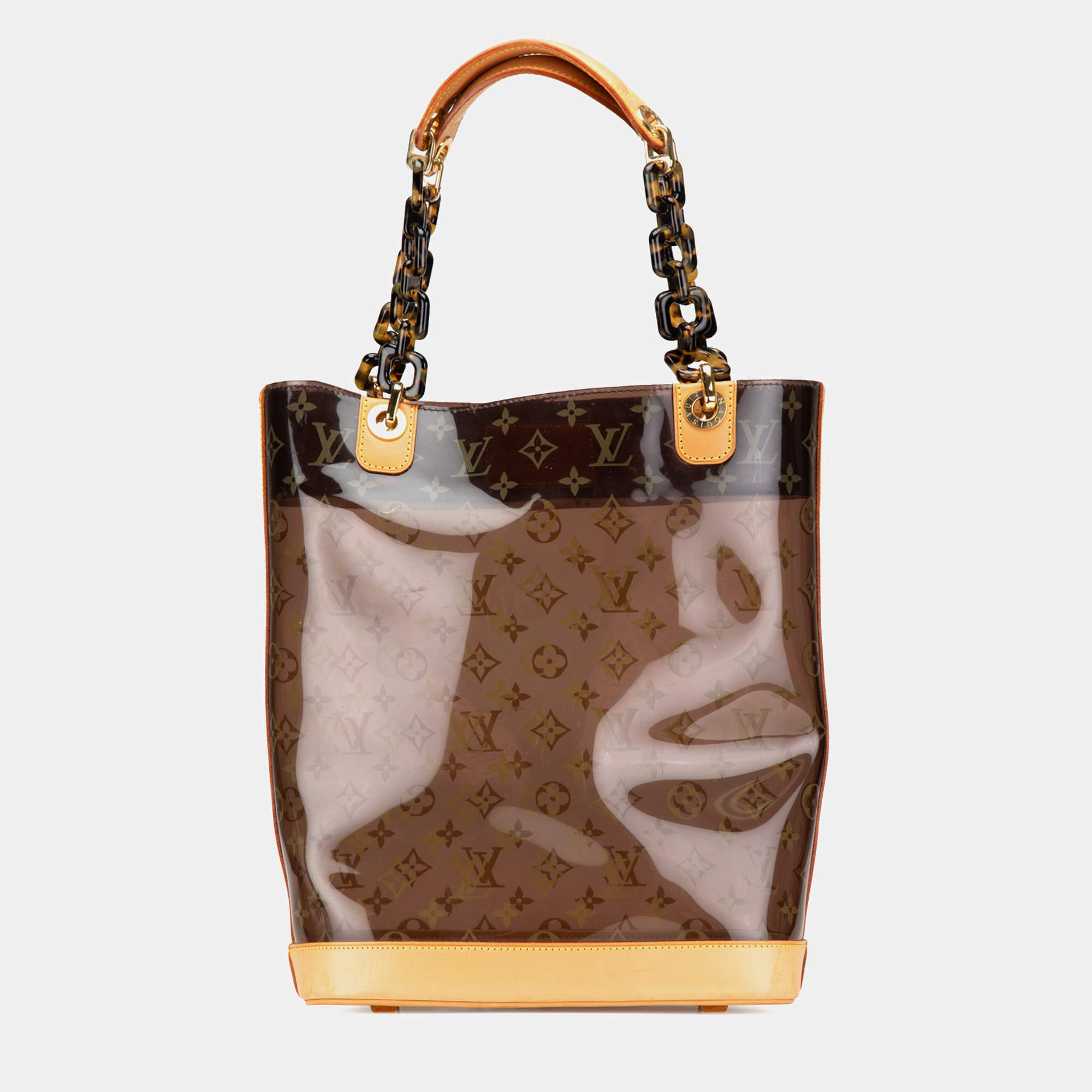 Pre Owned Louis Vuitton Brown Monogram Cabas Sac Ambre MM
