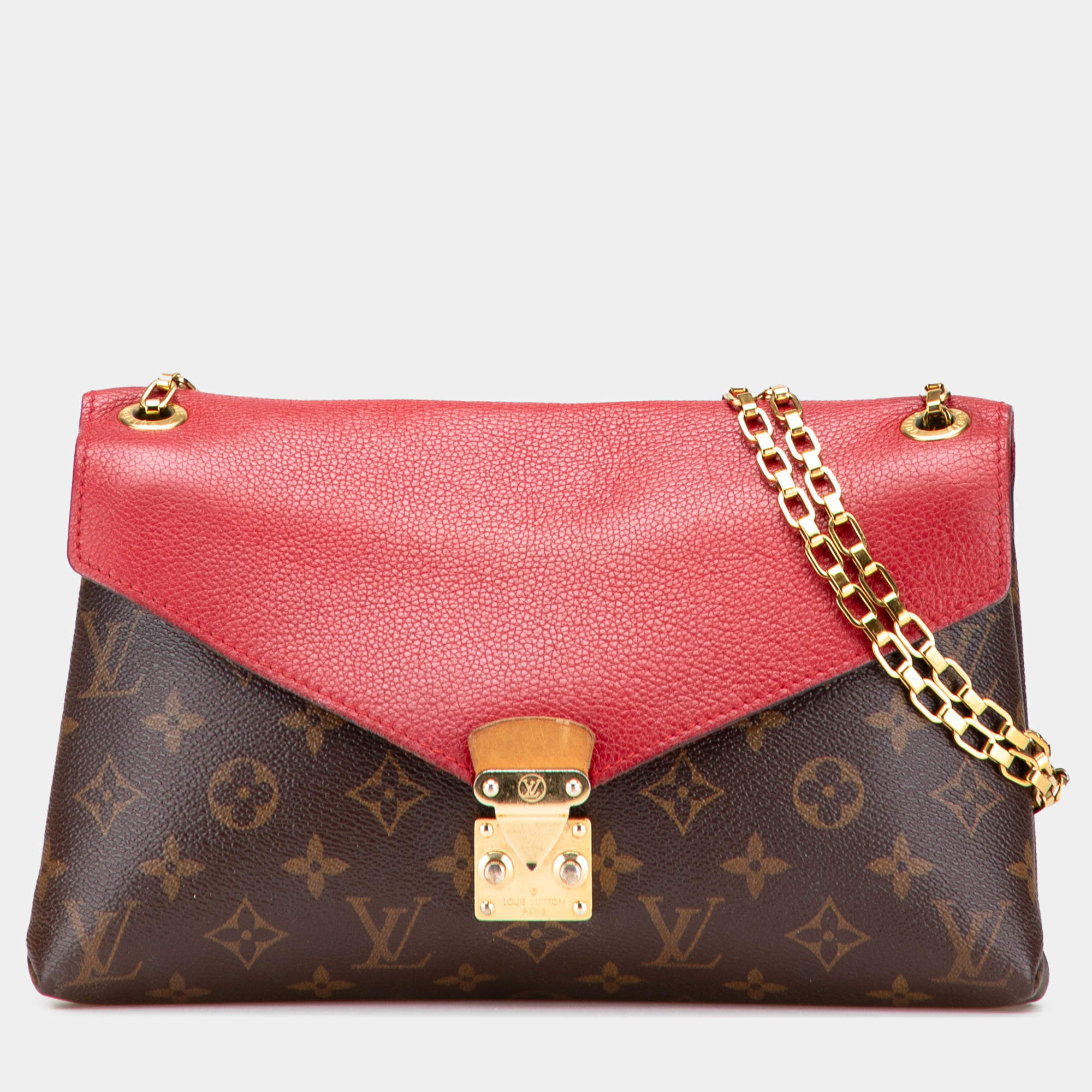 Pre Owned Louis Vuitton Brown Monogram Pallas Chain