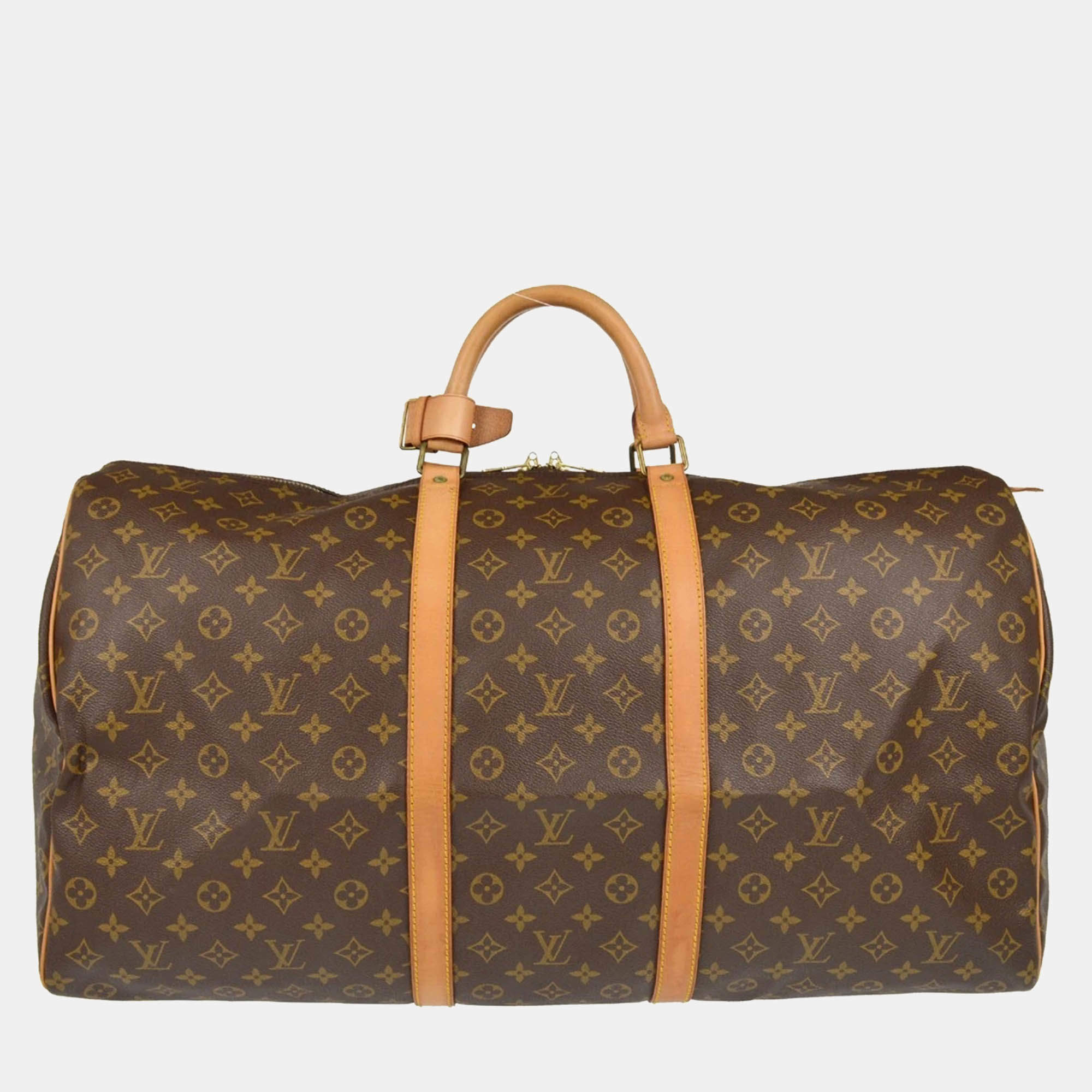 Pre Owned Louis Vuitton Keepall 60 Monogram Duffle Handbag