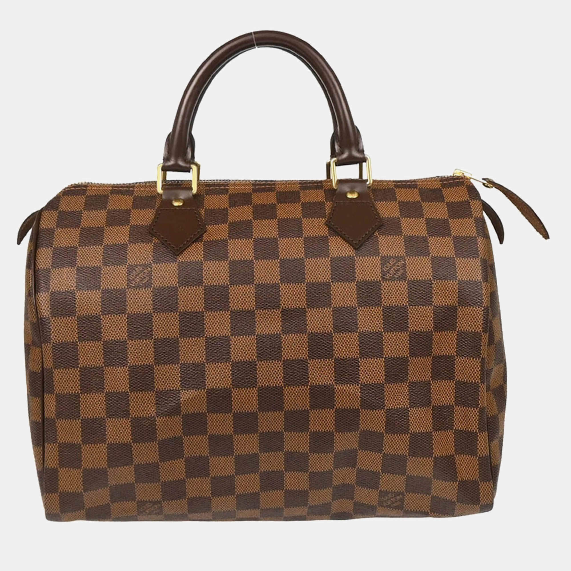 Pre Owned Louis Vuitton Speedy 30 Damier Canvas Handbag
