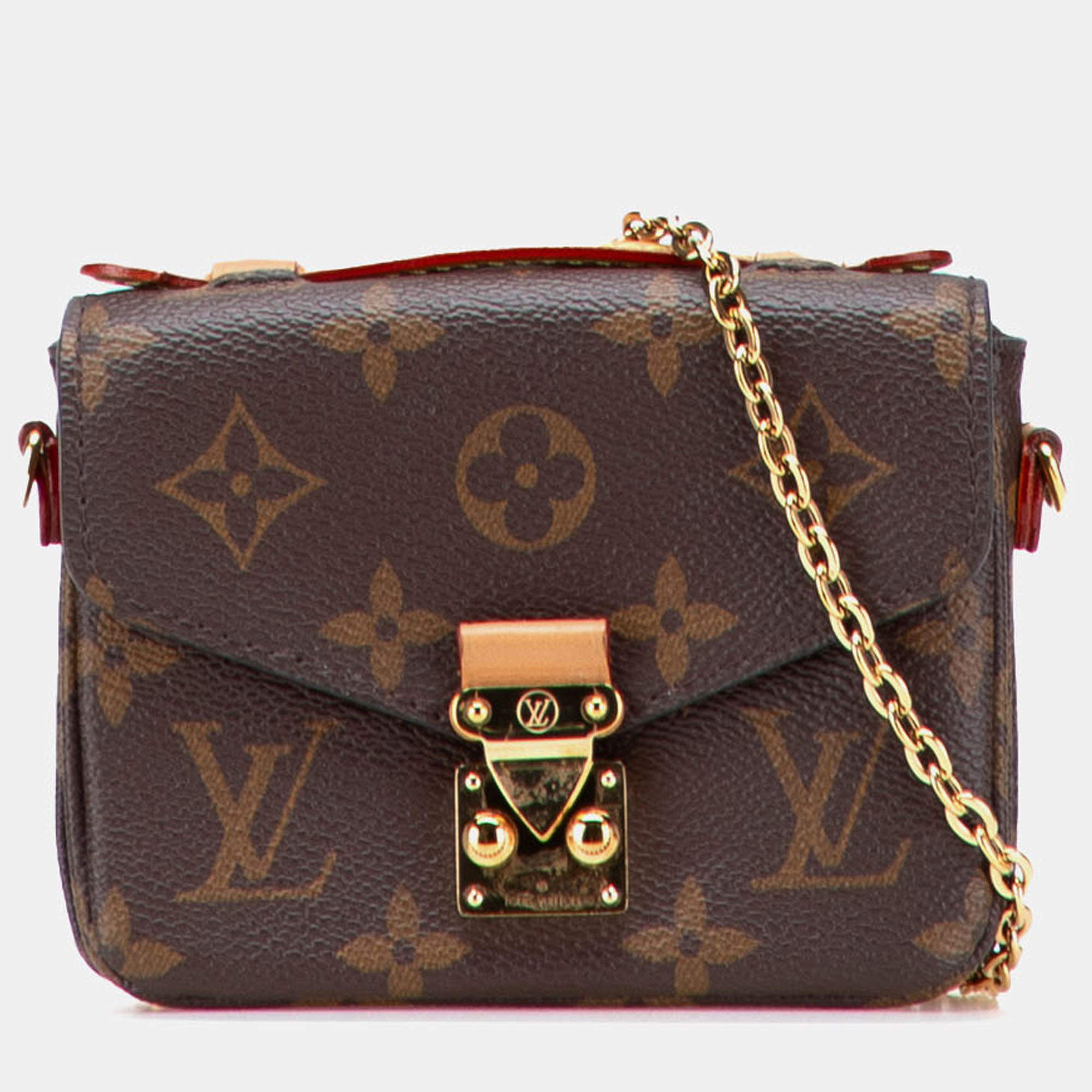 Pre Owned Louis Vuitton Brown Monogram Micro Metis