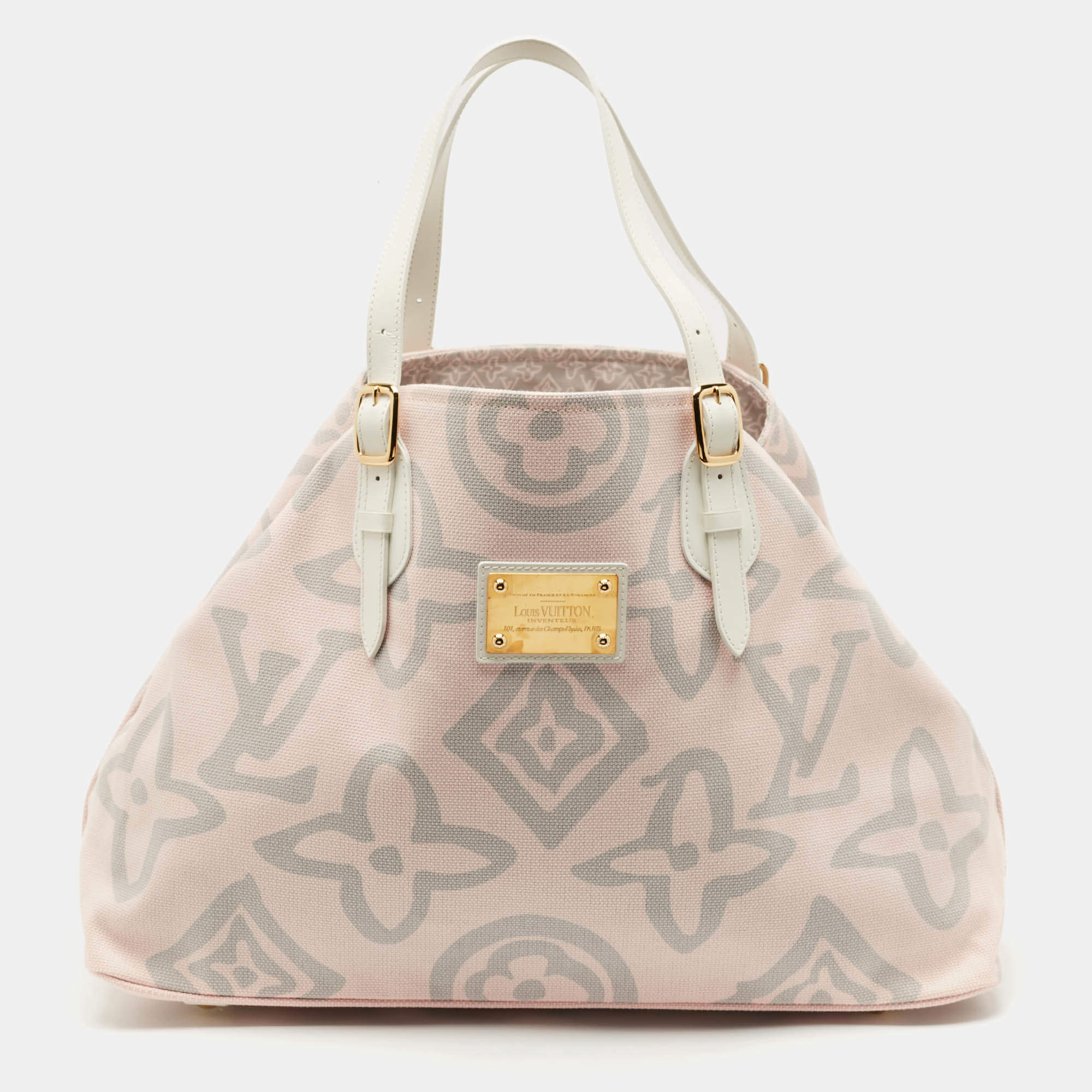 Pre Owned حقيبة لوي فيتون إصدار محدود تاهيتي كاباس كانفاس بيج متوسطة