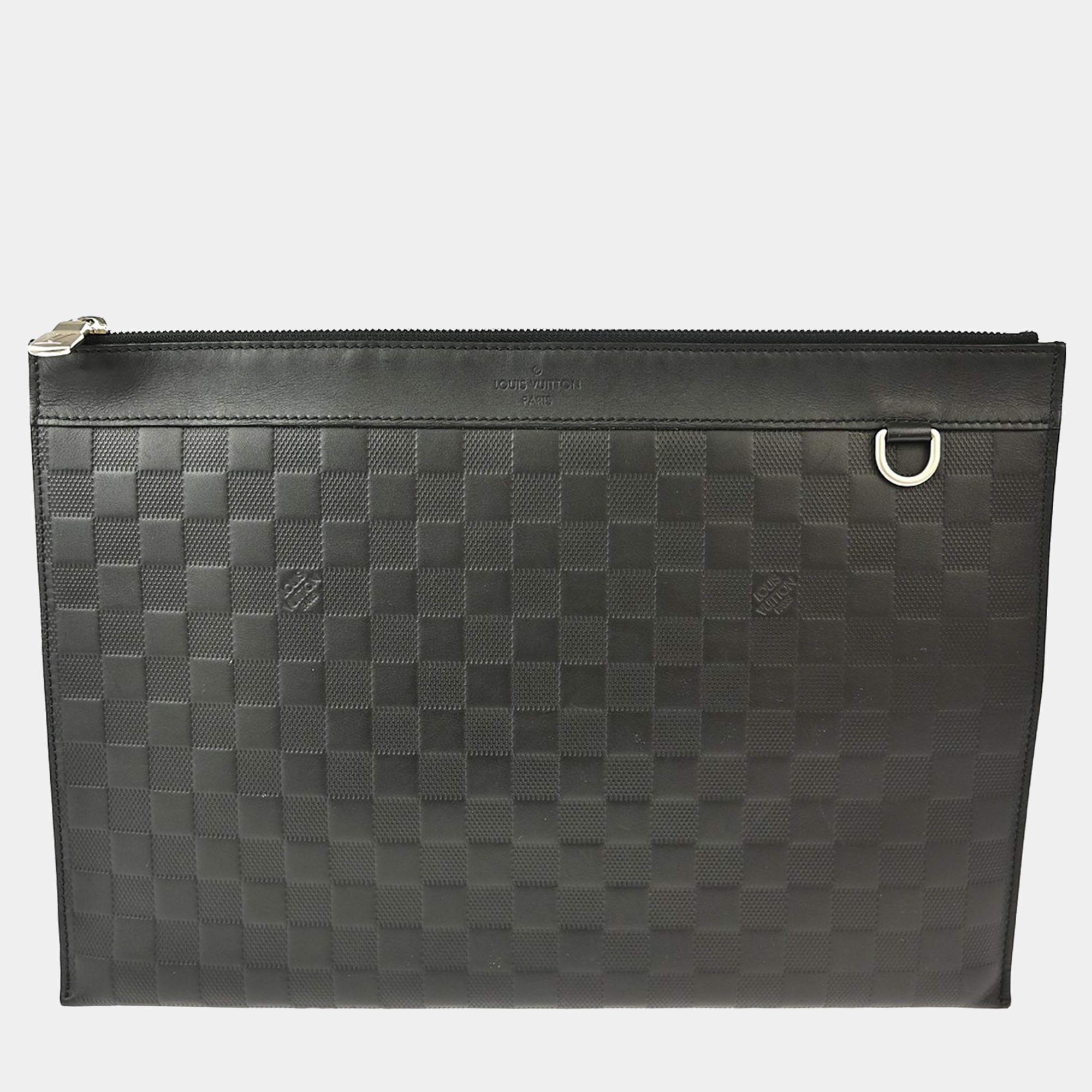 Pre Owned Louis Vuitton Damier Infini Pochette Discovery Clutch Bag