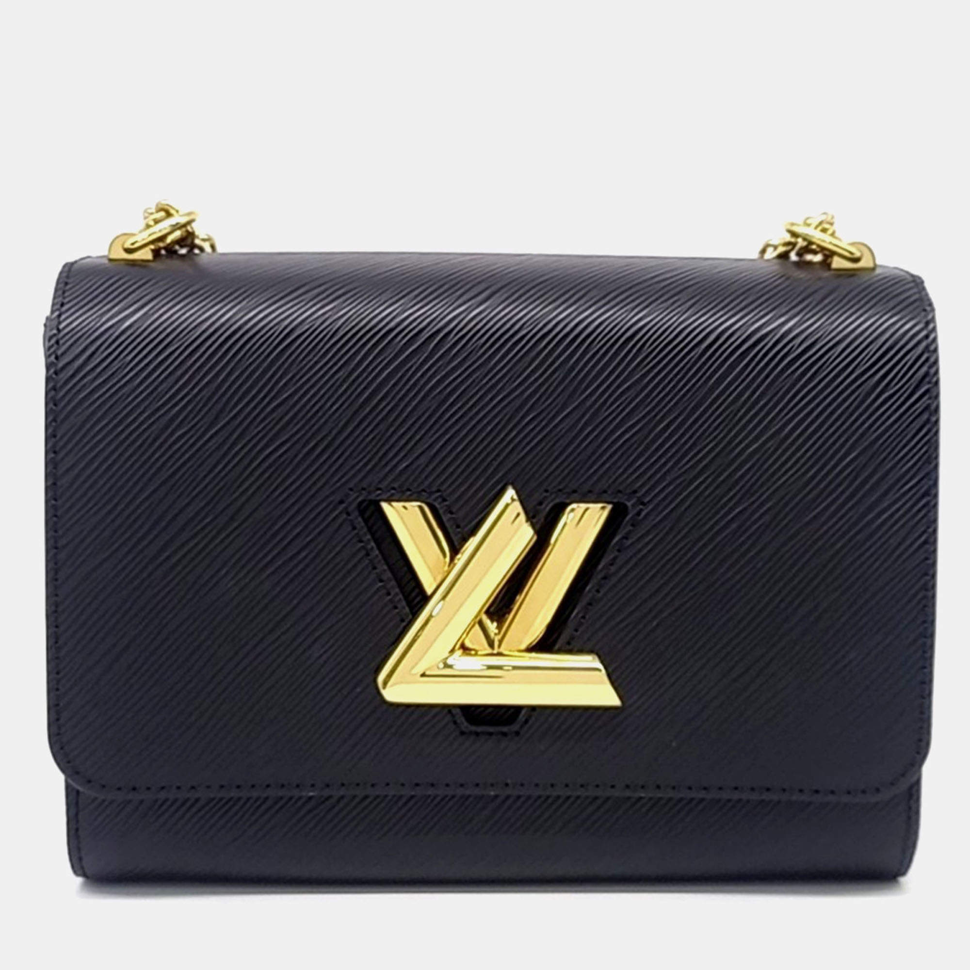 Pre Owned Louis Vuitton Black Leather Epi Twist MM bag