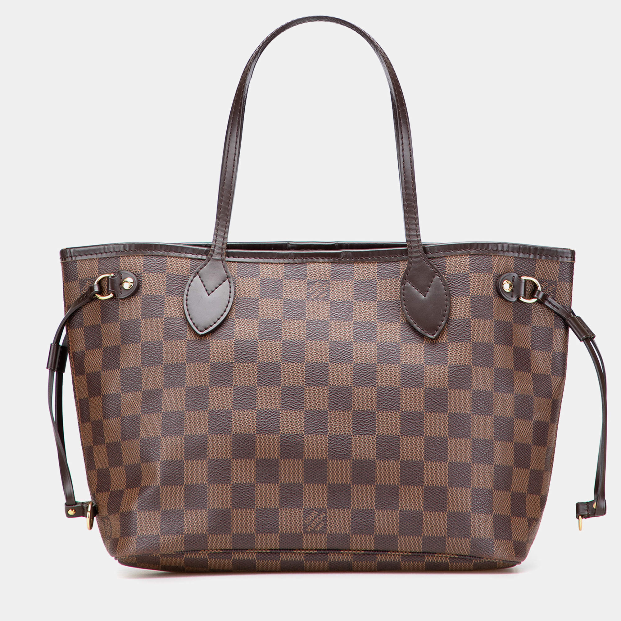 Pre Owned Louis Vuitton Brown Damier Ebene Neverfull PM