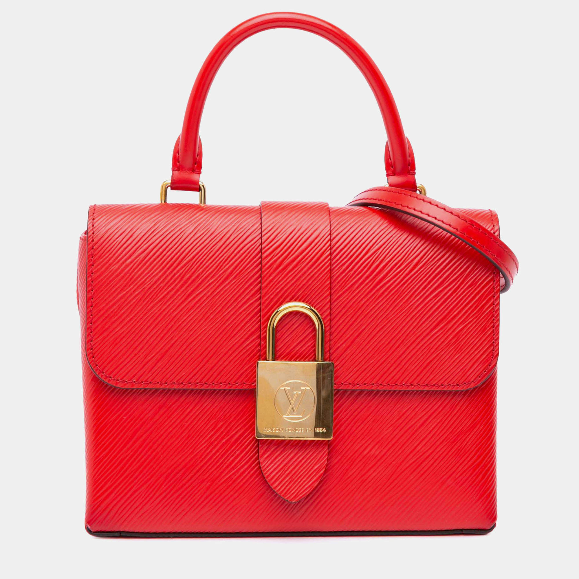 Pre Owned Louis Vuitton Red Epi Locky BB