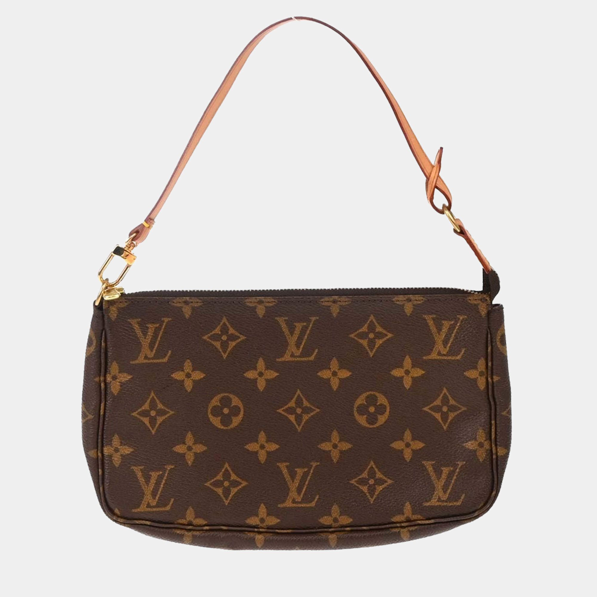 Pre Owned Louis Vuitton Brown Monogram Pochette Accessoires Handbag