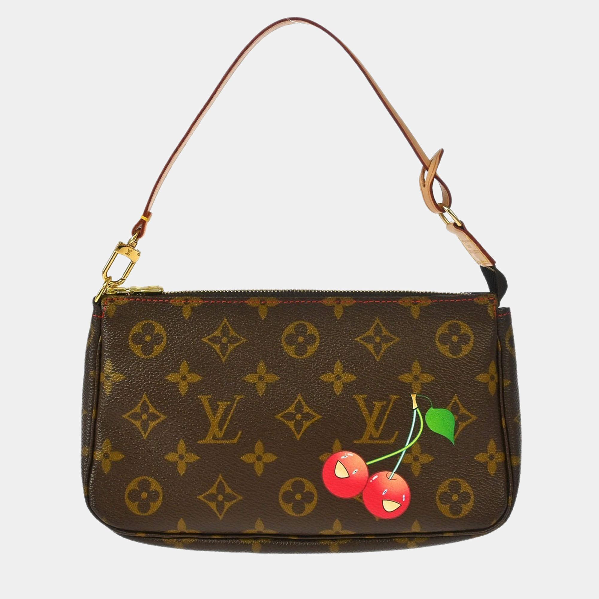 Pre Owned Louis Vuitton Monogram Cherry Pochette Accessoires Handbag