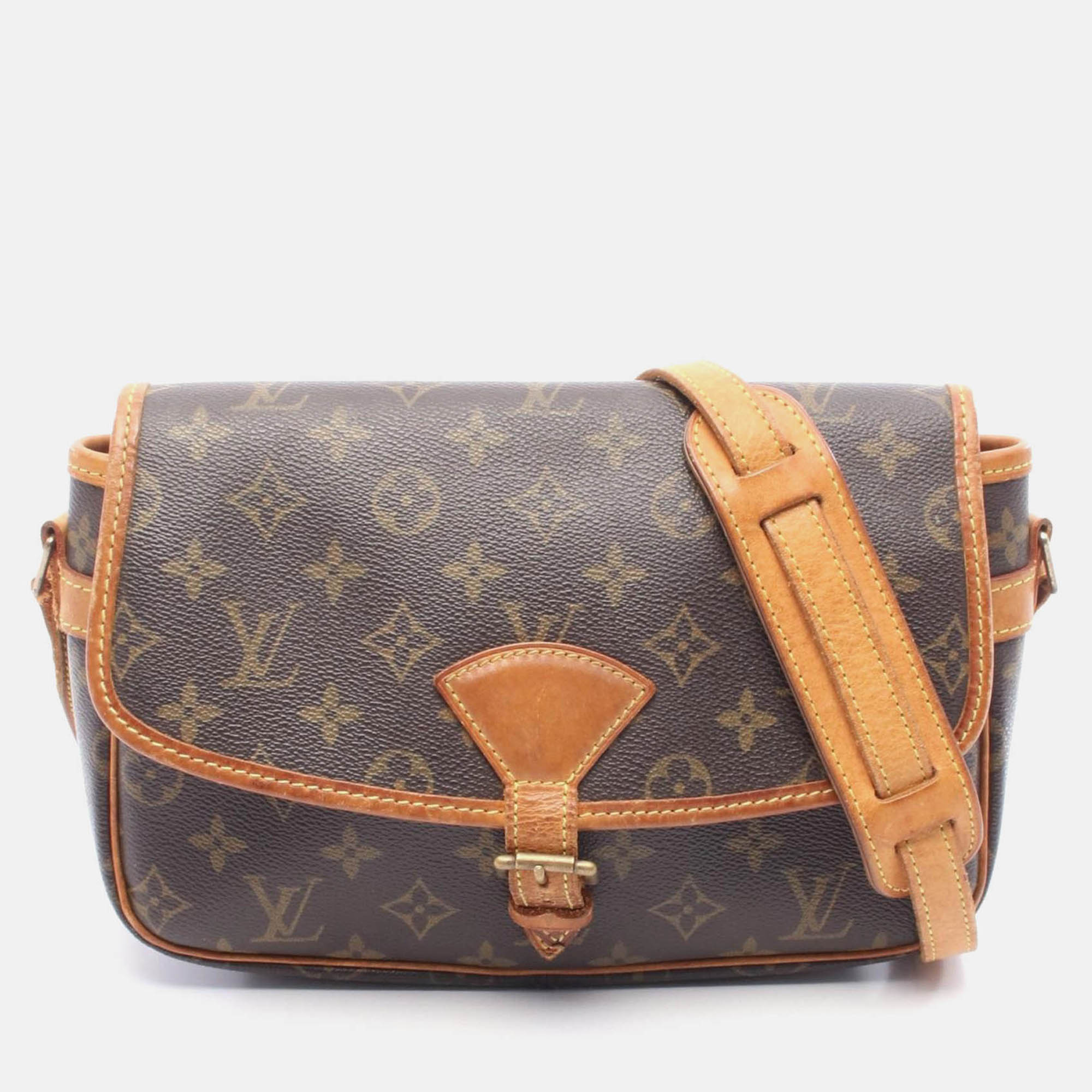 Pre Owned Louis Vuitton Sologne Shoulder Bag  Monogram Canvas Brown
