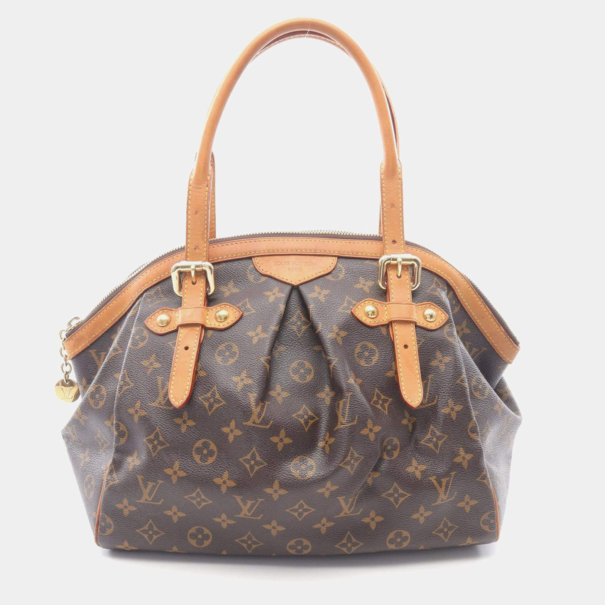 Pre Owned Louis Vuitton Tivoli Gm Handbag  Monogram Canvas Leather Brown