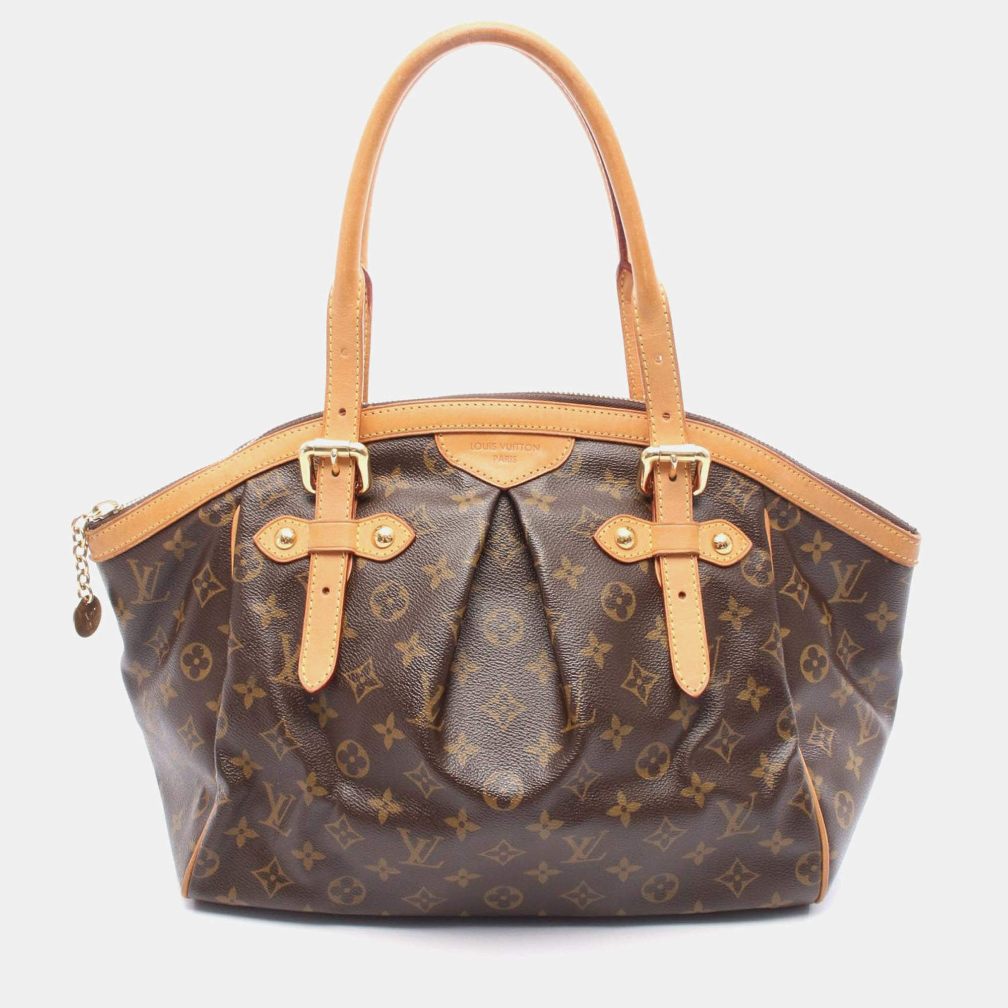 Pre Owned Louis Vuitton Tivoli Gm Handbag  Monogram Canvas Leather Brown