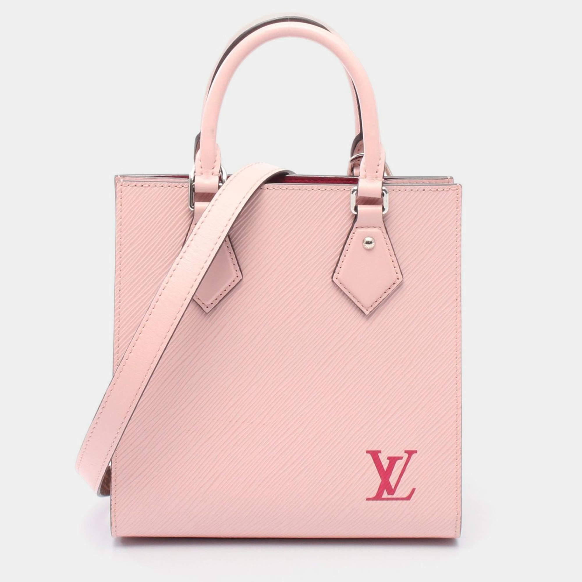 Pre Owned Louis Vuitton Sac Plat BB Pink Epi Leather Tote Bag