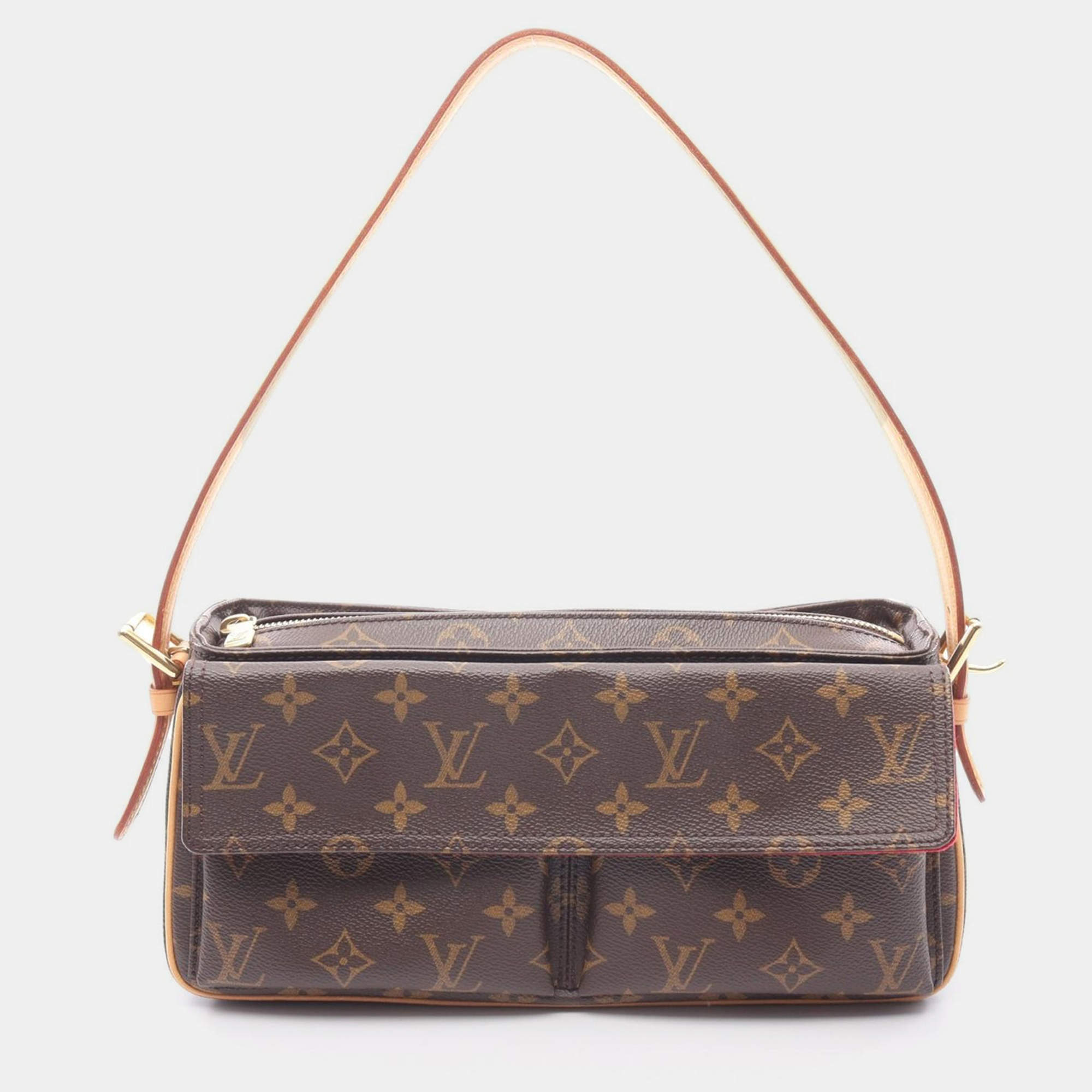 Pre Owned Louis Vuitton Vivacite Mm Shoulder Bag  Monogram Canvas